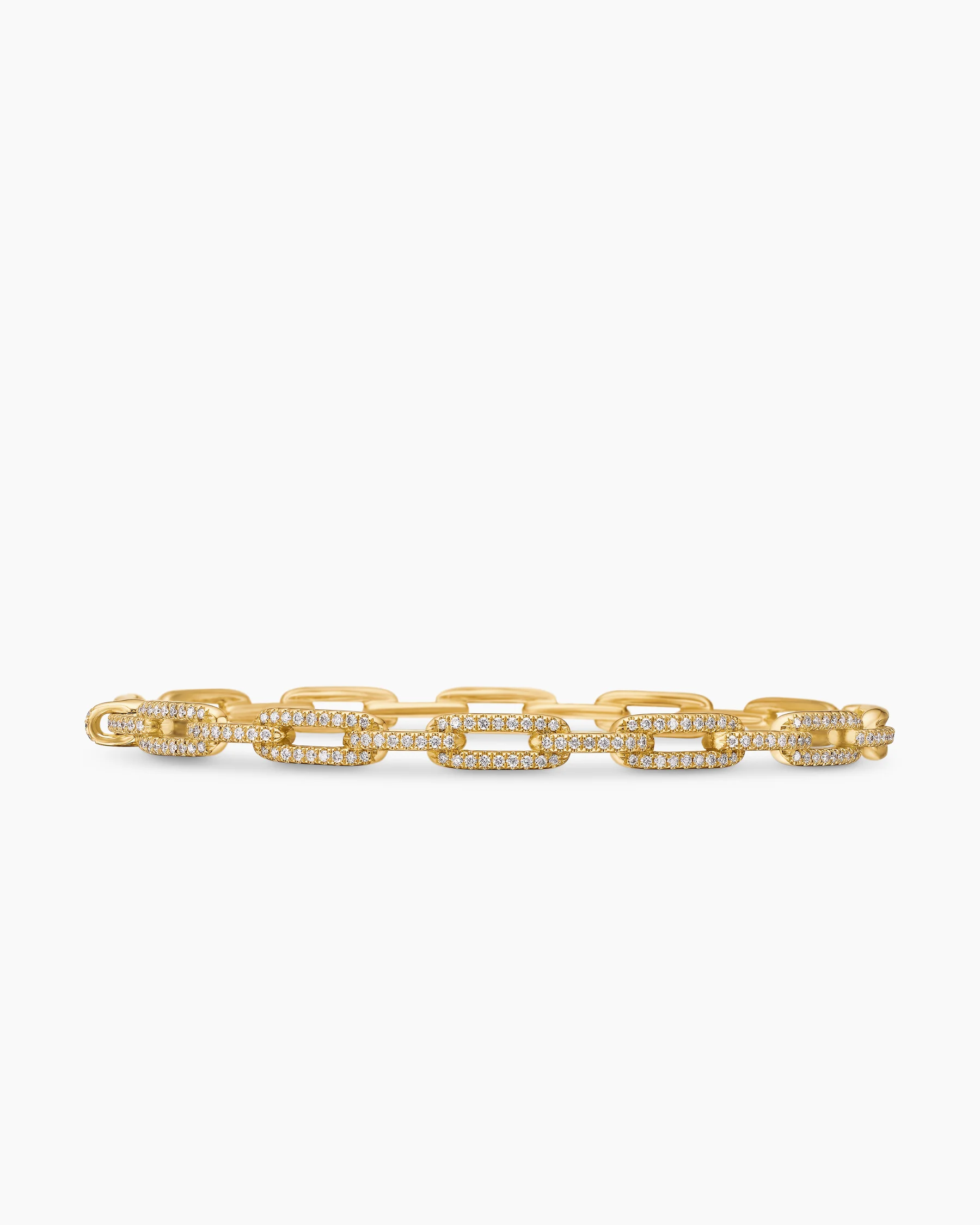 Stax Chain Link Bracelet in 18K Yellow Gold with Diamonds, 4mm 1 Stax Chain Link Bracelet in 18K Yellow Gold with Diamonds, 4mm