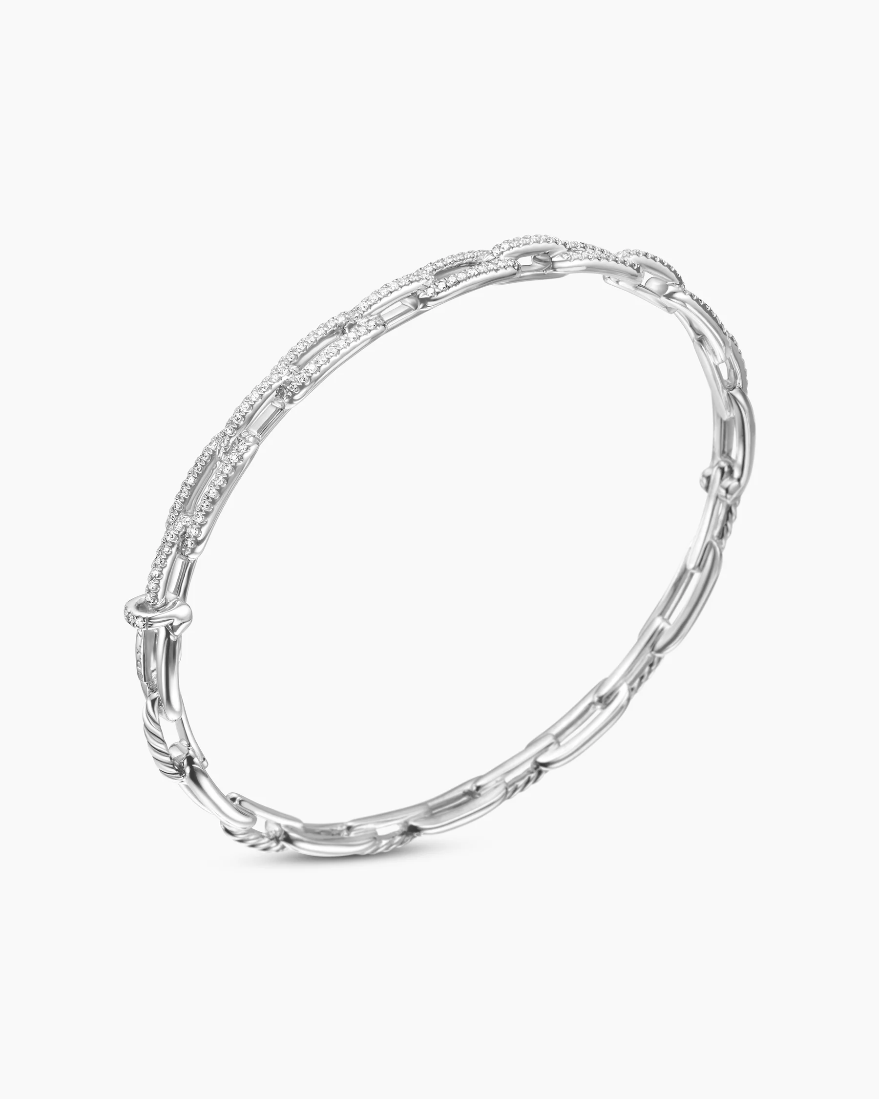 Stax Chain Link Bracelet in 18K Yellow Gold with Diamonds, 4mm 10 Stax Chain Link Bracelet in 18K Yellow Gold with Diamonds, 4mm