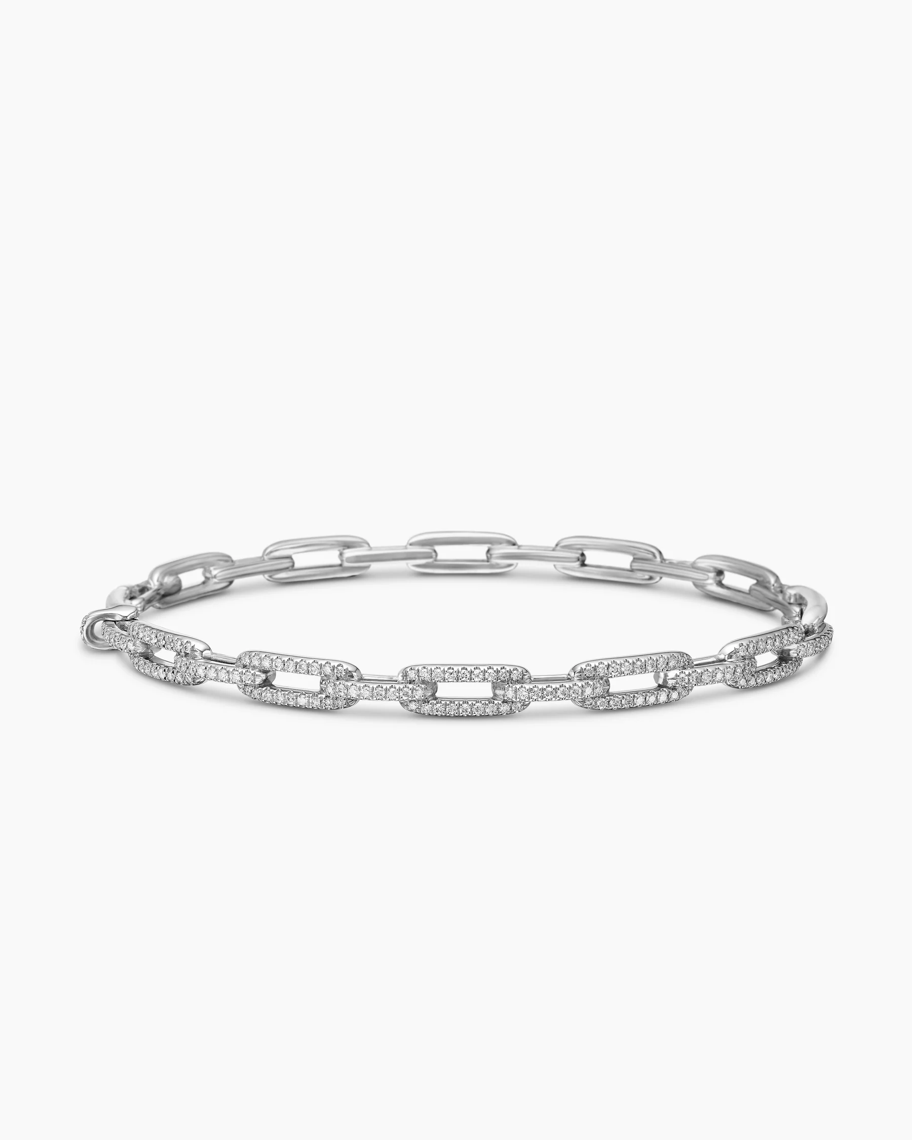Stax Chain Link Bracelet in 18K Yellow Gold with Diamonds, 4mm 11 Stax Chain Link Bracelet in 18K Yellow Gold with Diamonds, 4mm
