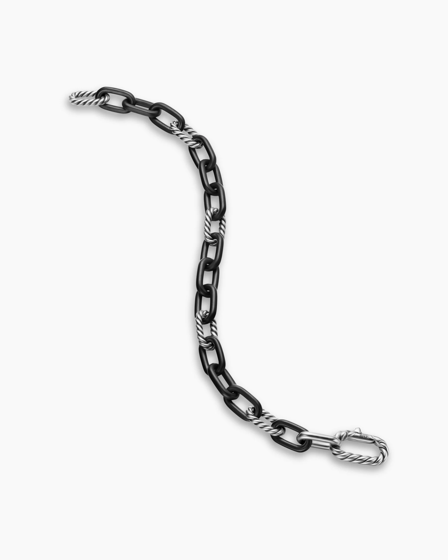 DY Madison® Chain Bracelet in Grey Titanium with 18K Rose Gold, 8.5mm 11 DY Madison® Chain Bracelet in Grey Titanium with 18K Rose Gold, 8.5mm