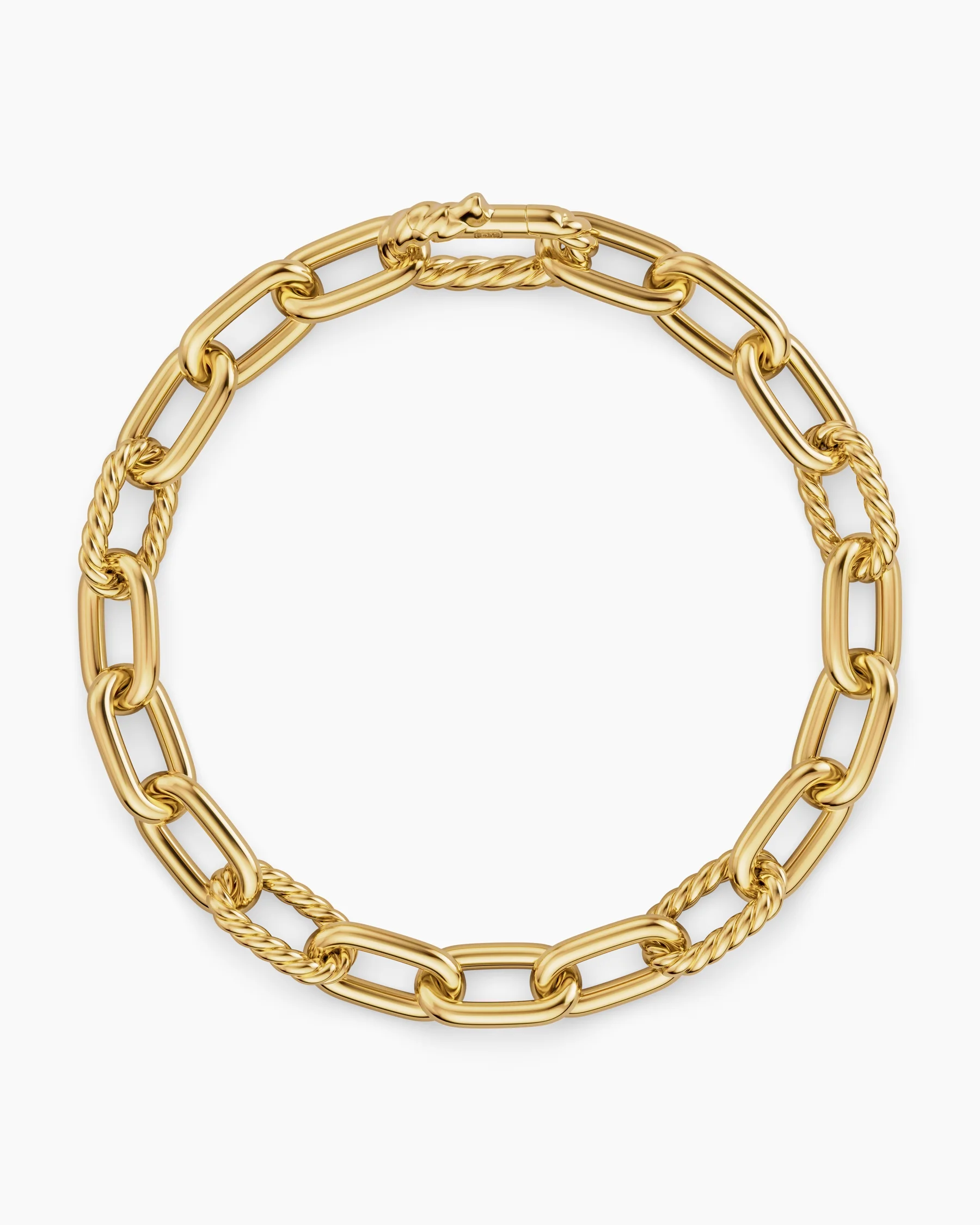 DY Madison® Chain Bracelet in Grey Titanium with 18K Rose Gold, 8.5mm 15 DY Madison® Chain Bracelet in Grey Titanium with 18K Rose Gold, 8.5mm