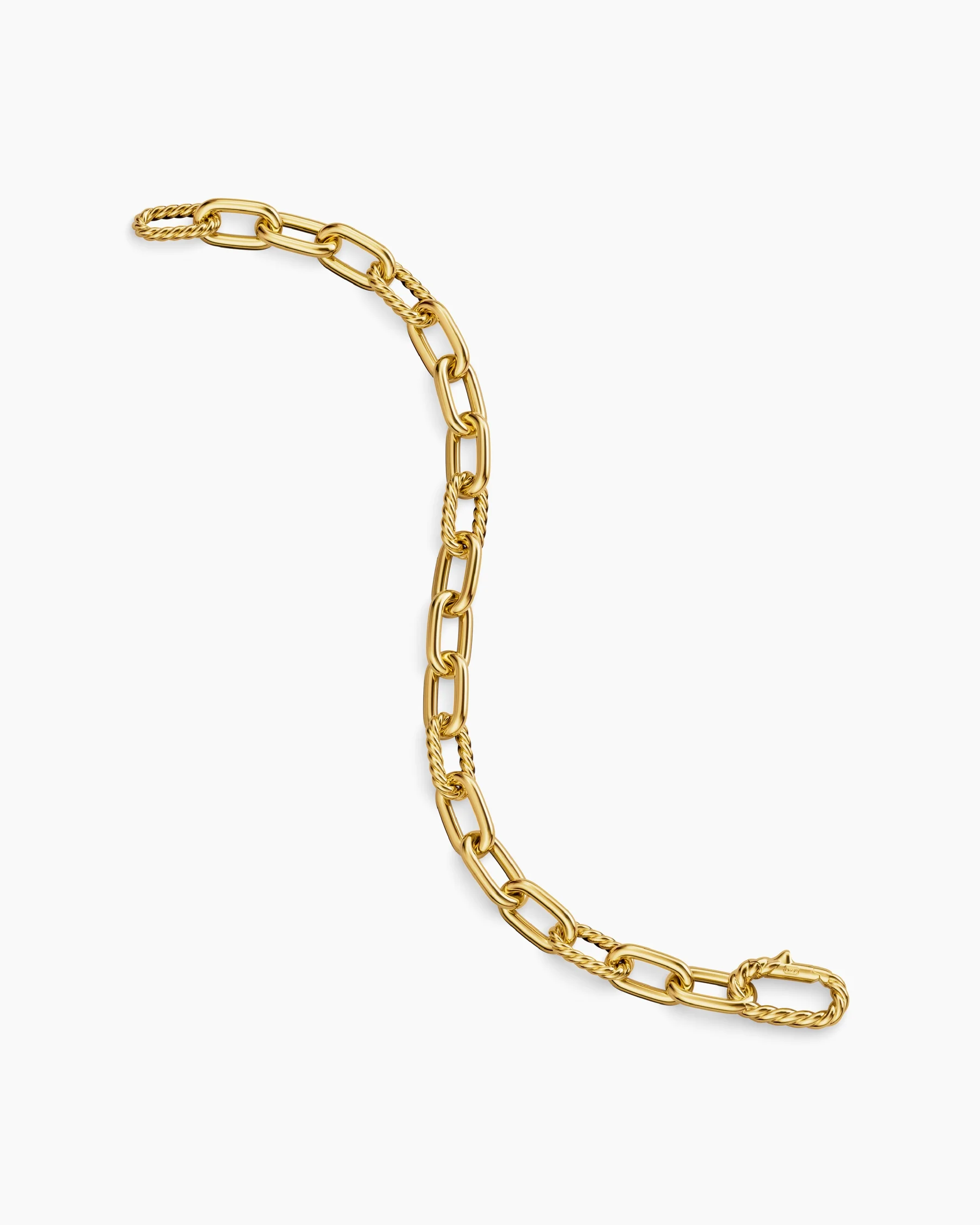 DY Madison® Chain Bracelet in Grey Titanium with 18K Rose Gold, 8.5mm 16 DY Madison® Chain Bracelet in Grey Titanium with 18K Rose Gold, 8.5mm
