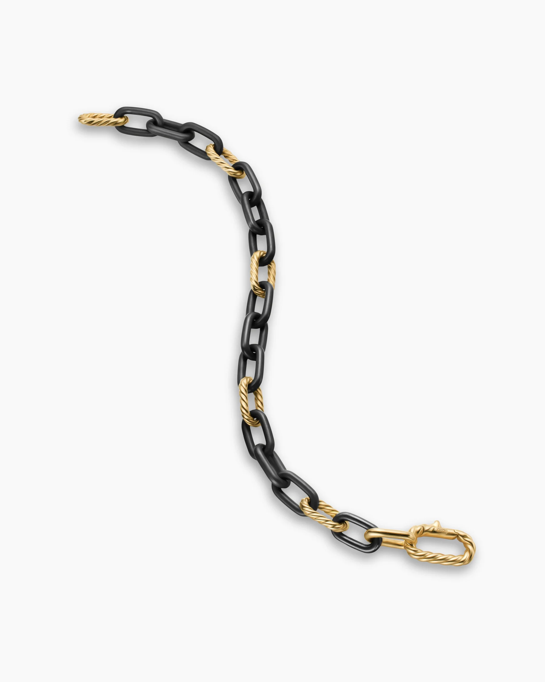 DY Madison® Chain Bracelet in Grey Titanium with 18K Rose Gold, 8.5mm 7 DY Madison® Chain Bracelet in Grey Titanium with 18K Rose Gold, 8.5mm
