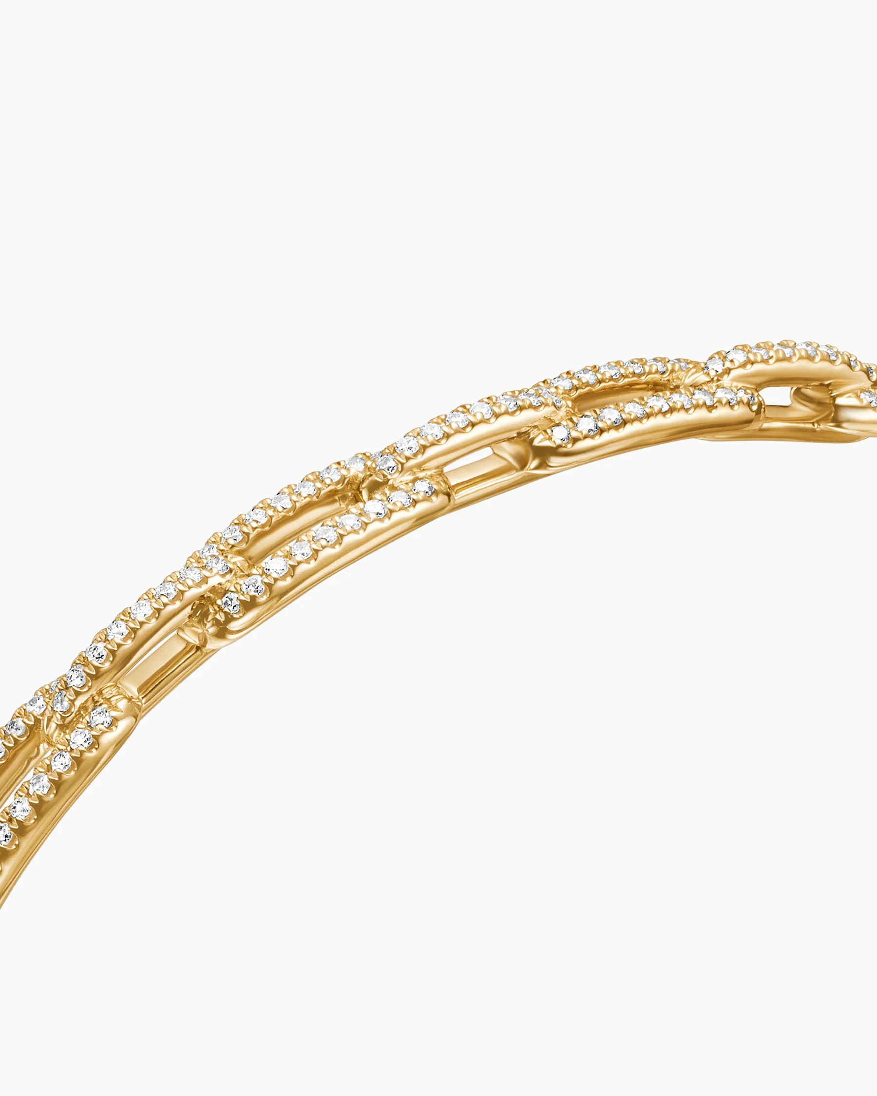 Stax Chain Link Bracelet in 18K White Gold with Diamonds, 4mm 5 Stax Chain Link Bracelet in 18K White Gold with Diamonds, 4mm