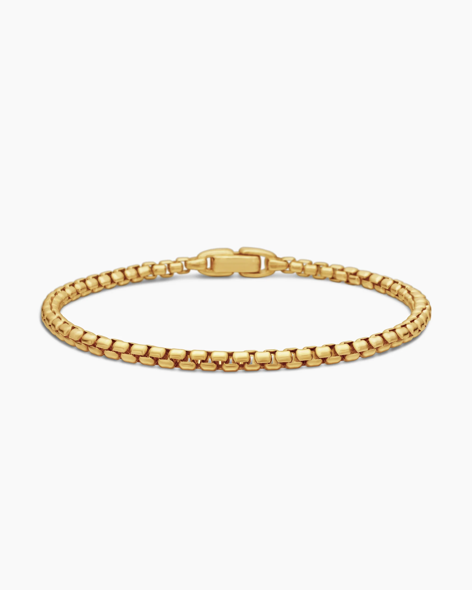 Box Chain Bracelet in 18K Rose Gold, 3.4mm 10 Box Chain Bracelet in 18K Rose Gold, 3.4mm