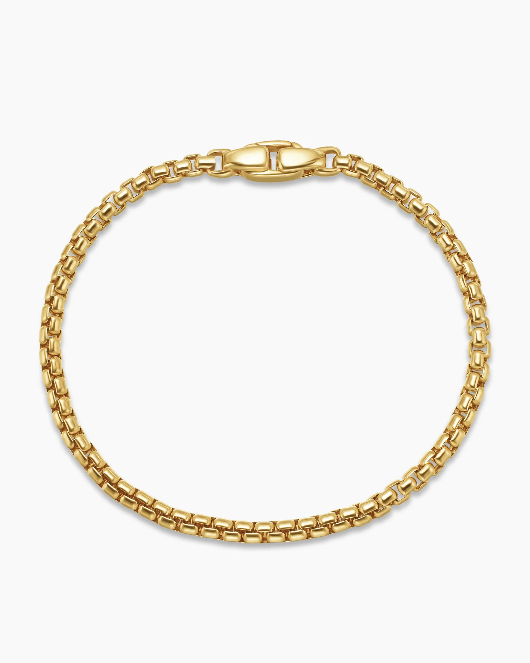 Box Chain Bracelet in 18K Rose Gold, 3.4mm 12 Box Chain Bracelet in 18K Rose Gold, 3.4mm