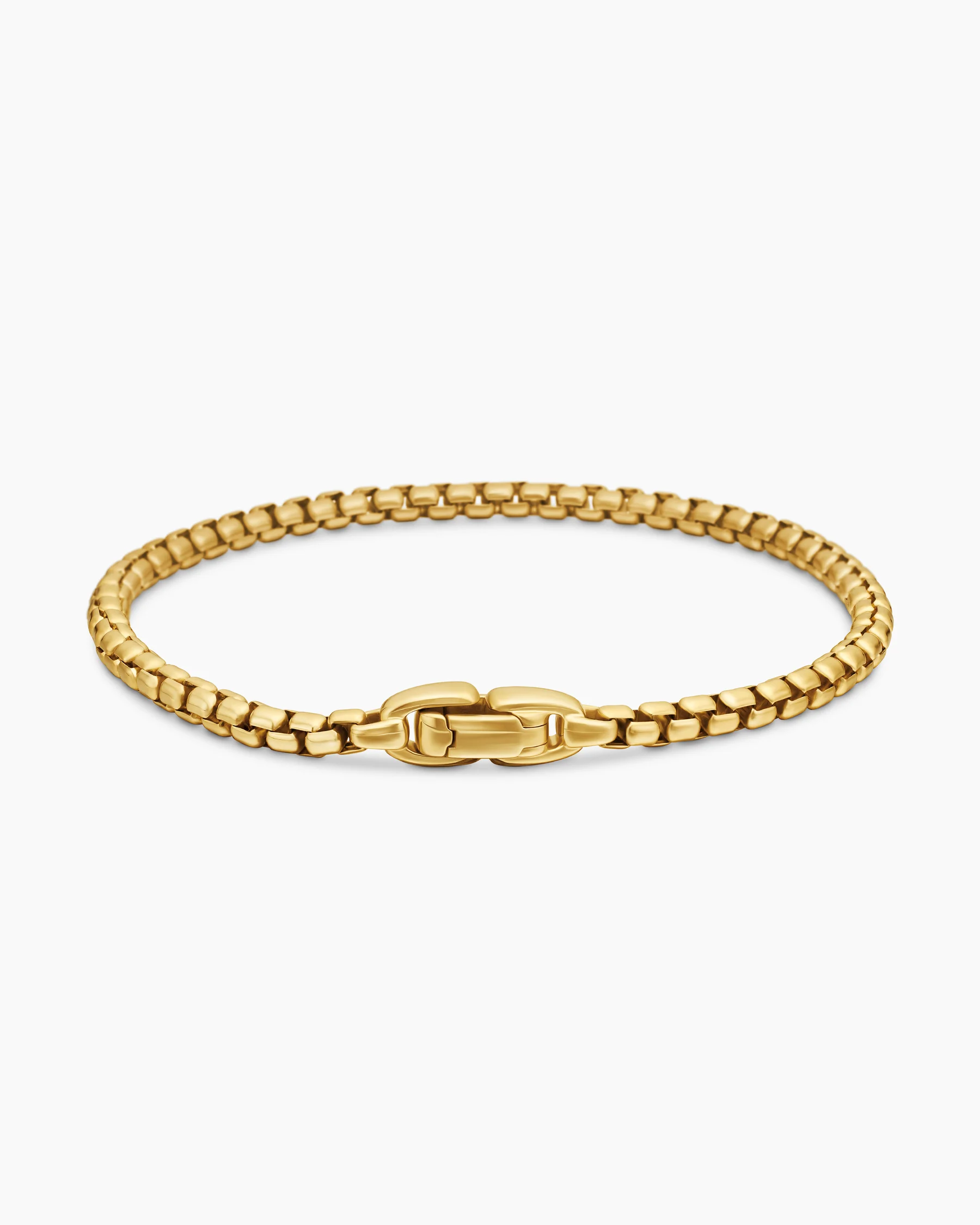 Box Chain Bracelet in 18K Rose Gold, 3.4mm 14 Box Chain Bracelet in 18K Rose Gold, 3.4mm