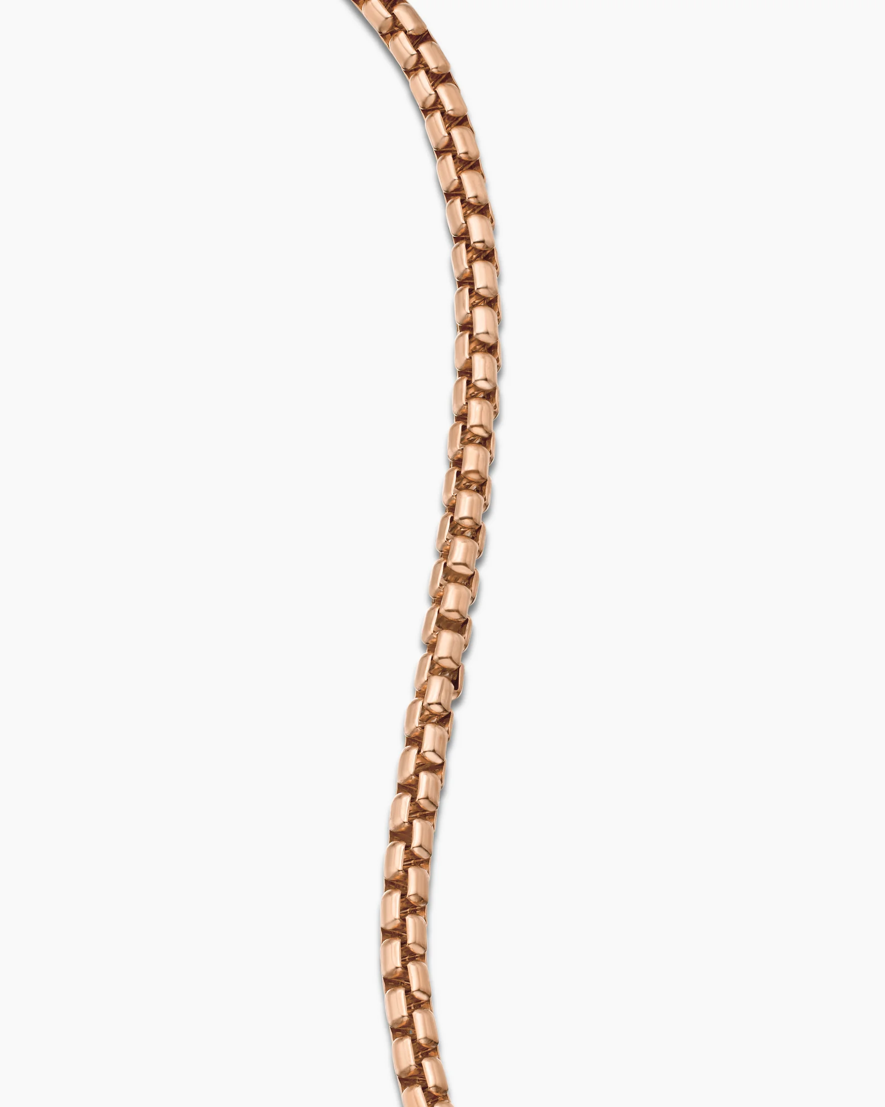 Box Chain Bracelet in 18K Rose Gold, 3.4mm 6 Box Chain Bracelet in 18K Rose Gold, 3.4mm