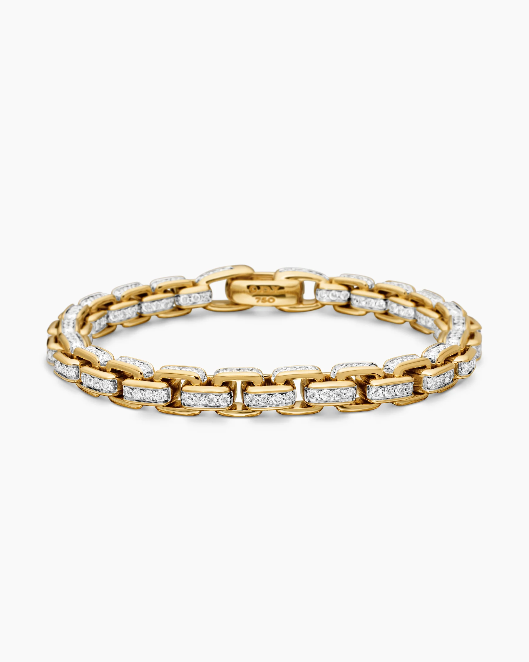 Box Chain Bracelet in 18K Rose Gold, 7.3mm