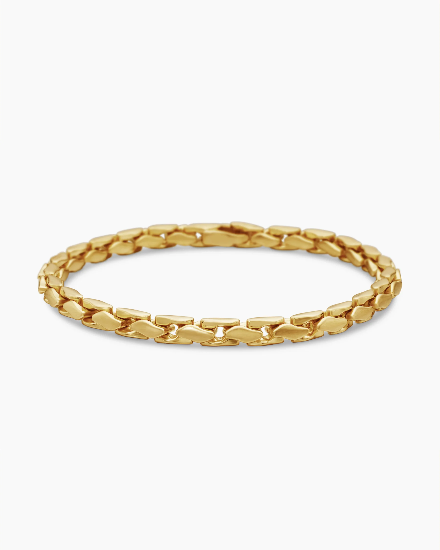 Fluted Chain Bracelet in 18K Yellow Gold, 5mm