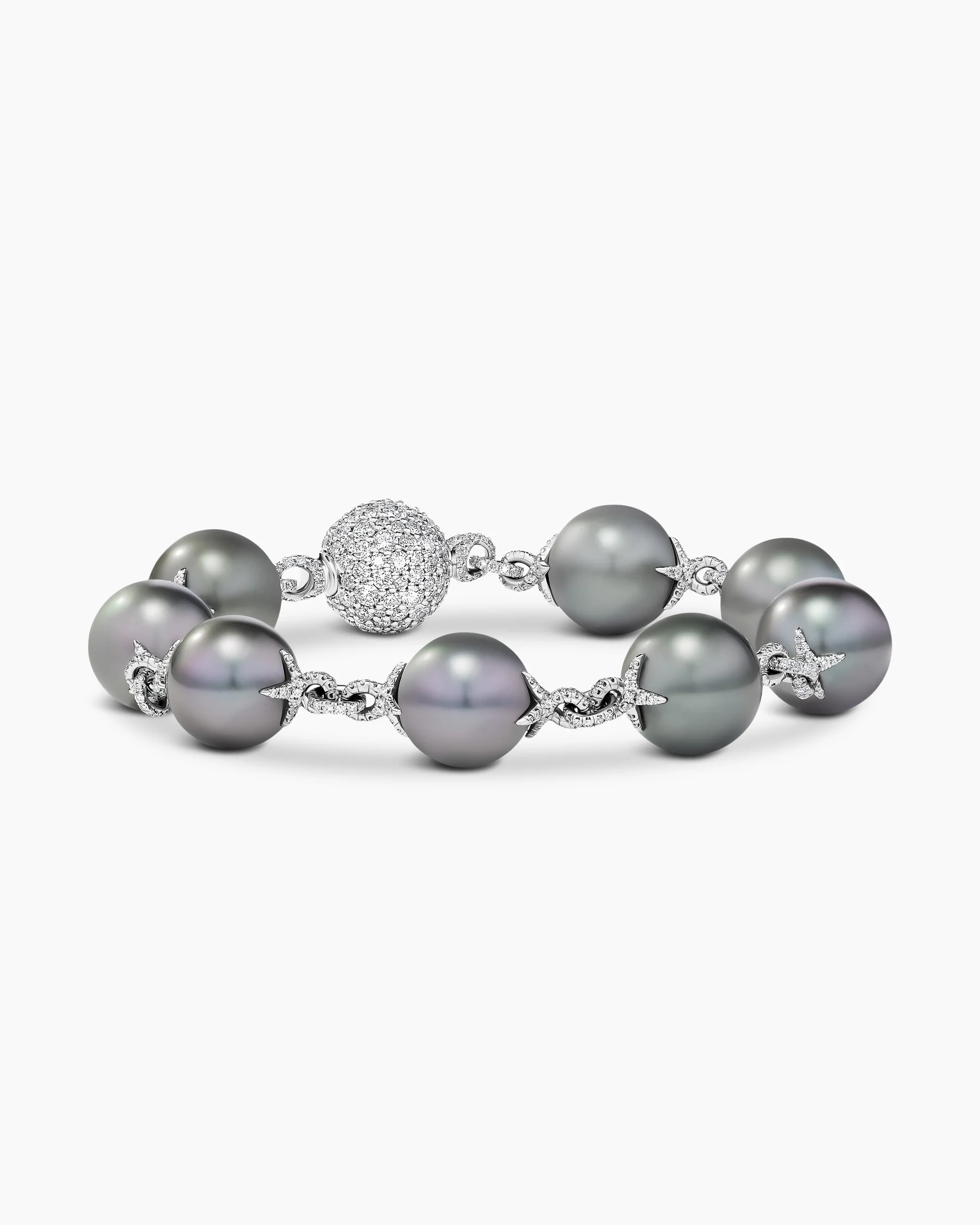 DY Lumina South Sea White Pearl Classic Bracelet in White Gold with Diamonds 2 DY Lumina South Sea White Pearl Classic Bracelet in White Gold with Diamonds