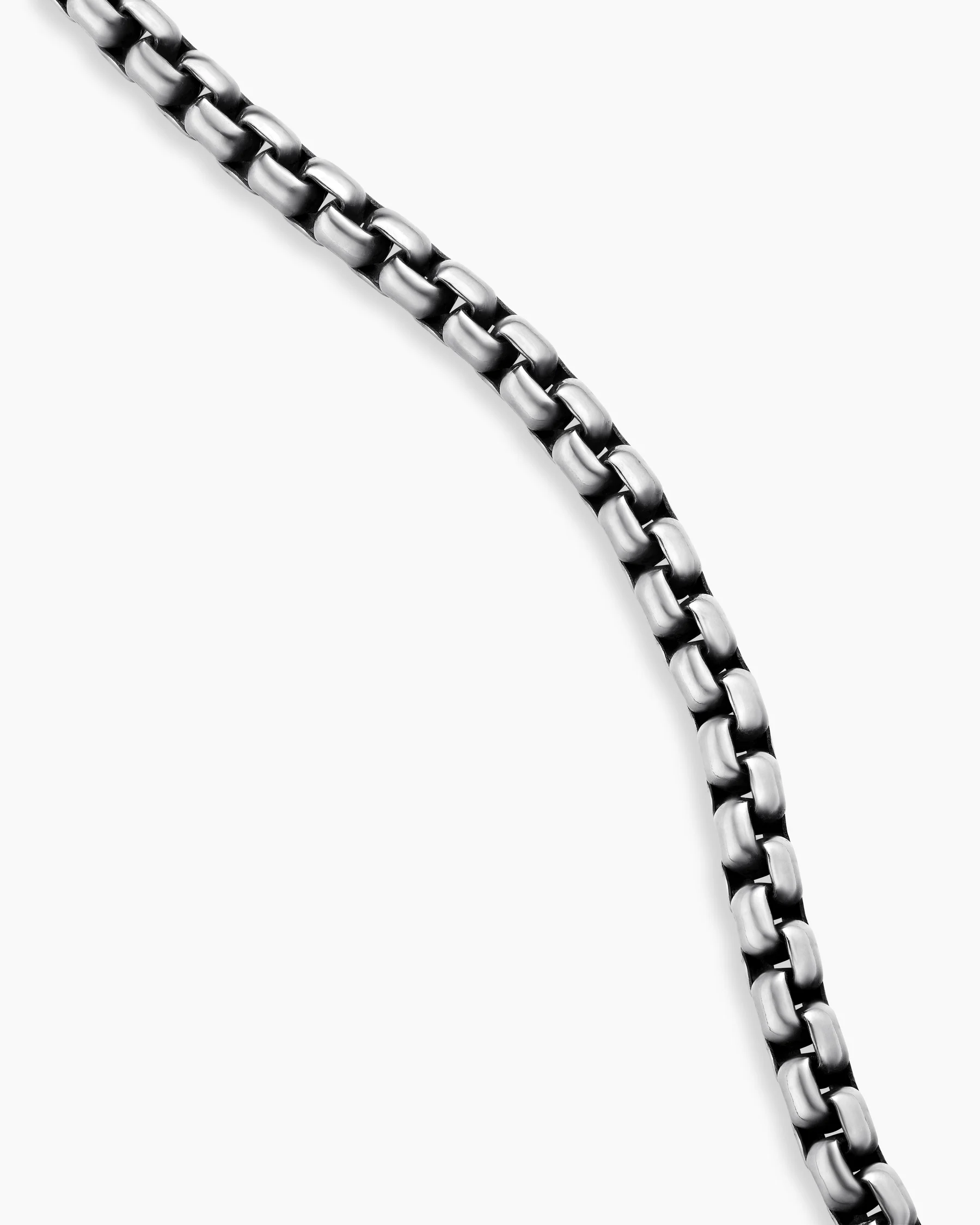 Box Chain Necklace in Sterling Silver with 14K Yellow Gold Accent, 3.6mm 3 Box Chain Necklace in Sterling Silver with 14K Yellow Gold Accent, 3.6mm