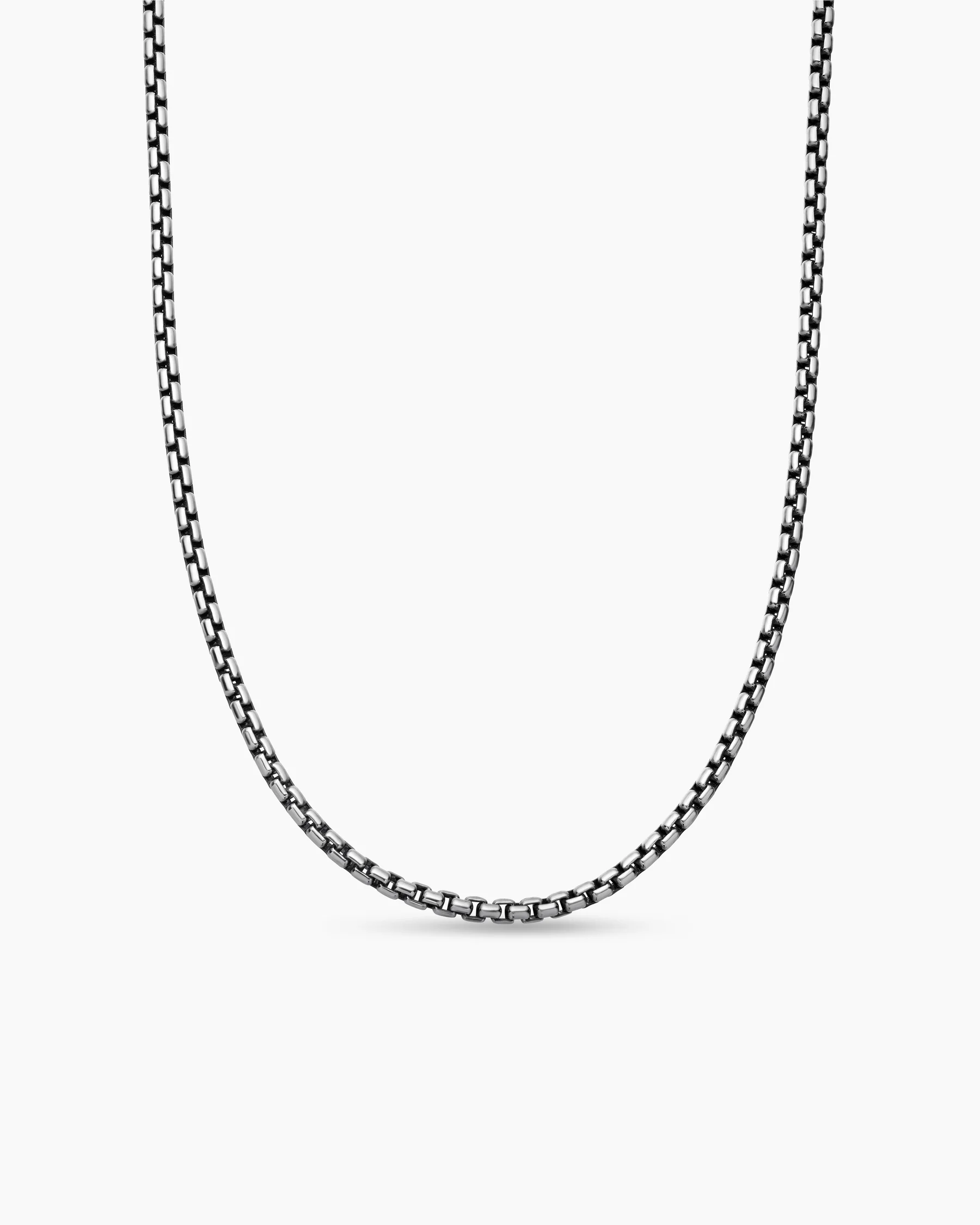 Box Chain Necklace in Sterling Silver with 14K Yellow Gold Accent, 2.7mm 12 Box Chain Necklace in Sterling Silver with 14K Yellow Gold Accent, 2.7mm