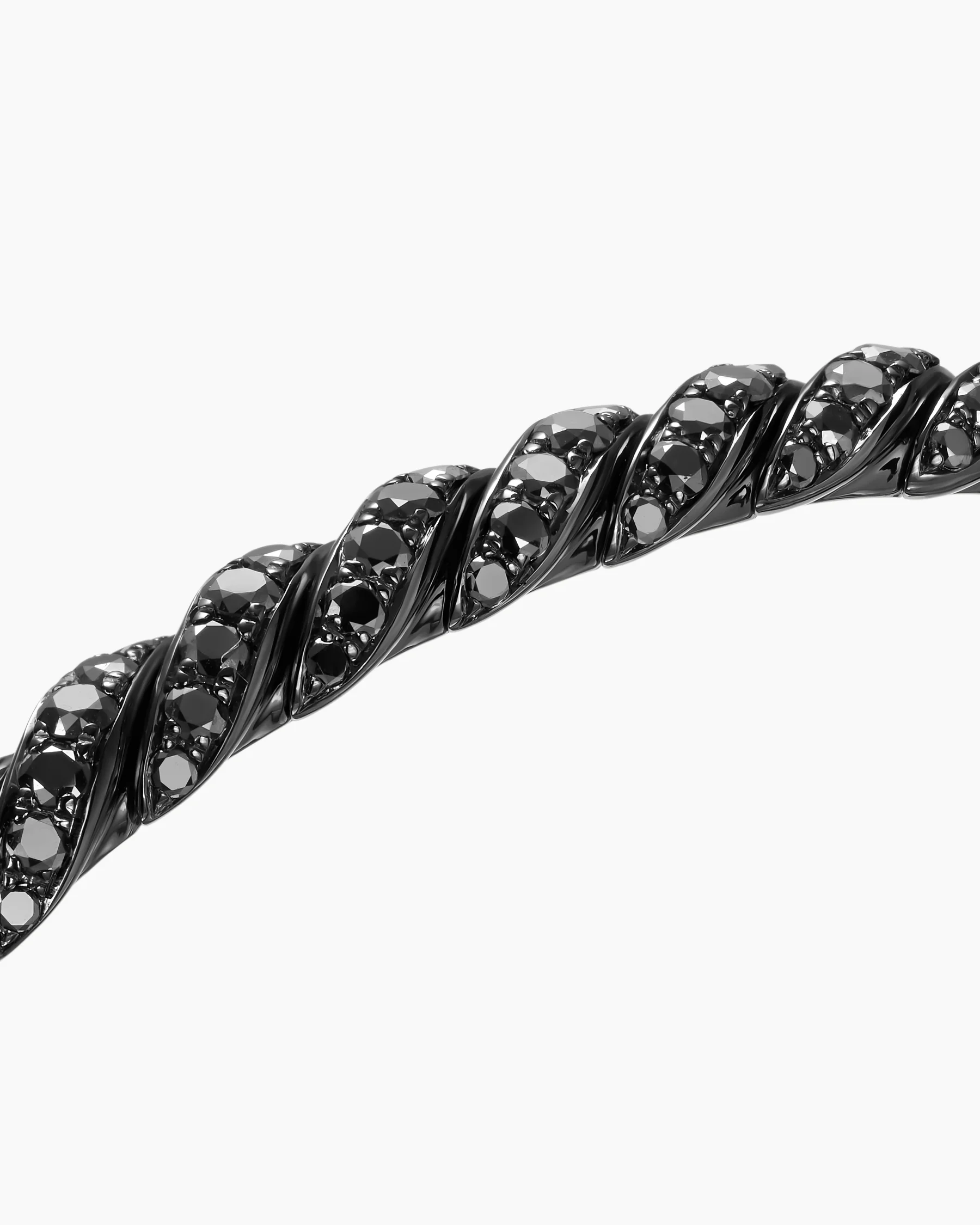 Sculpted Cable Flex® Bracelet in 18K White Gold with Diamonds, 5mm 20 Sculpted Cable Flex® Bracelet in 18K White Gold with Diamonds, 5mm