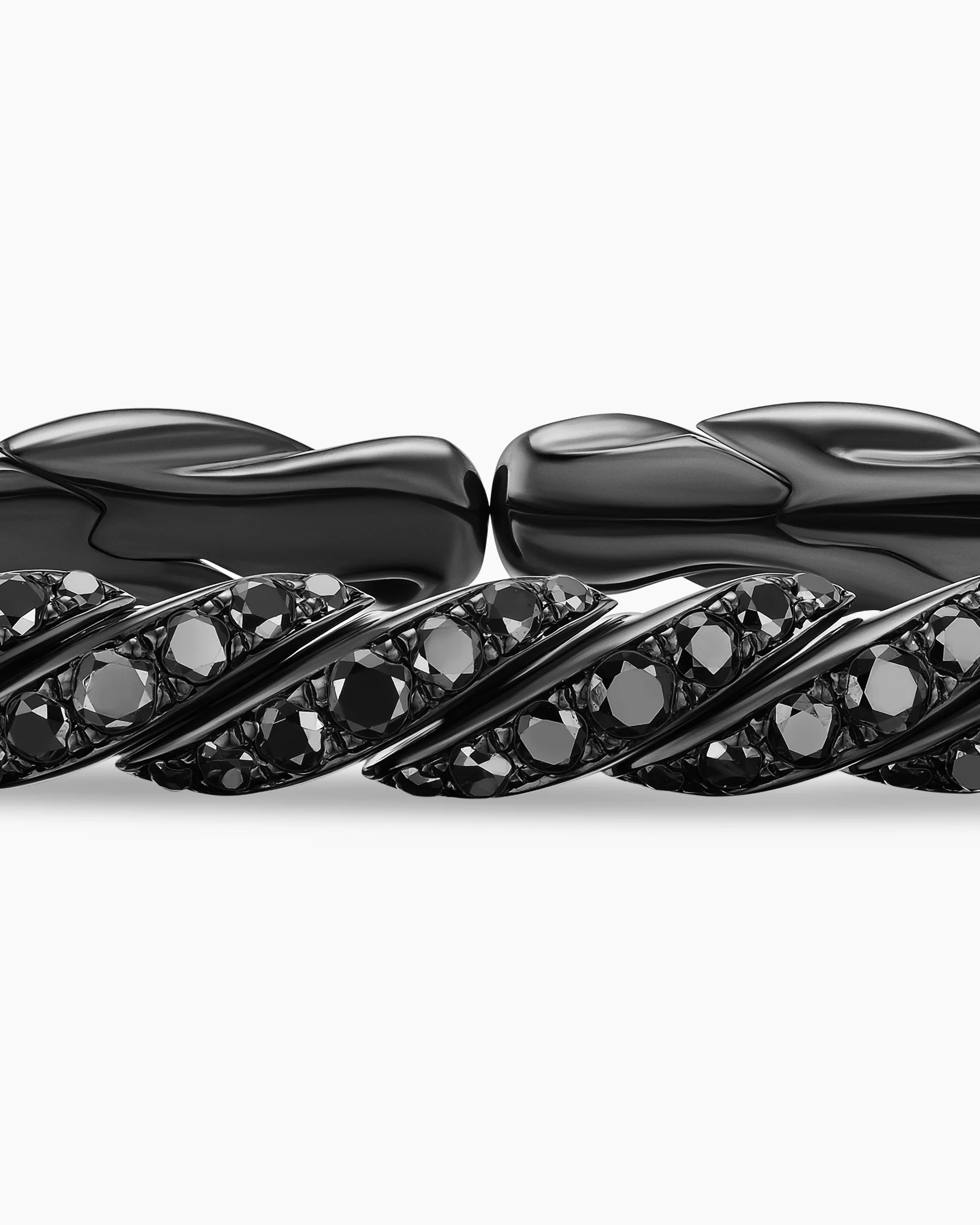 Sculpted Cable Flex® Bracelet in 18K White Gold with Diamonds, 5mm 21 Sculpted Cable Flex® Bracelet in 18K White Gold with Diamonds, 5mm