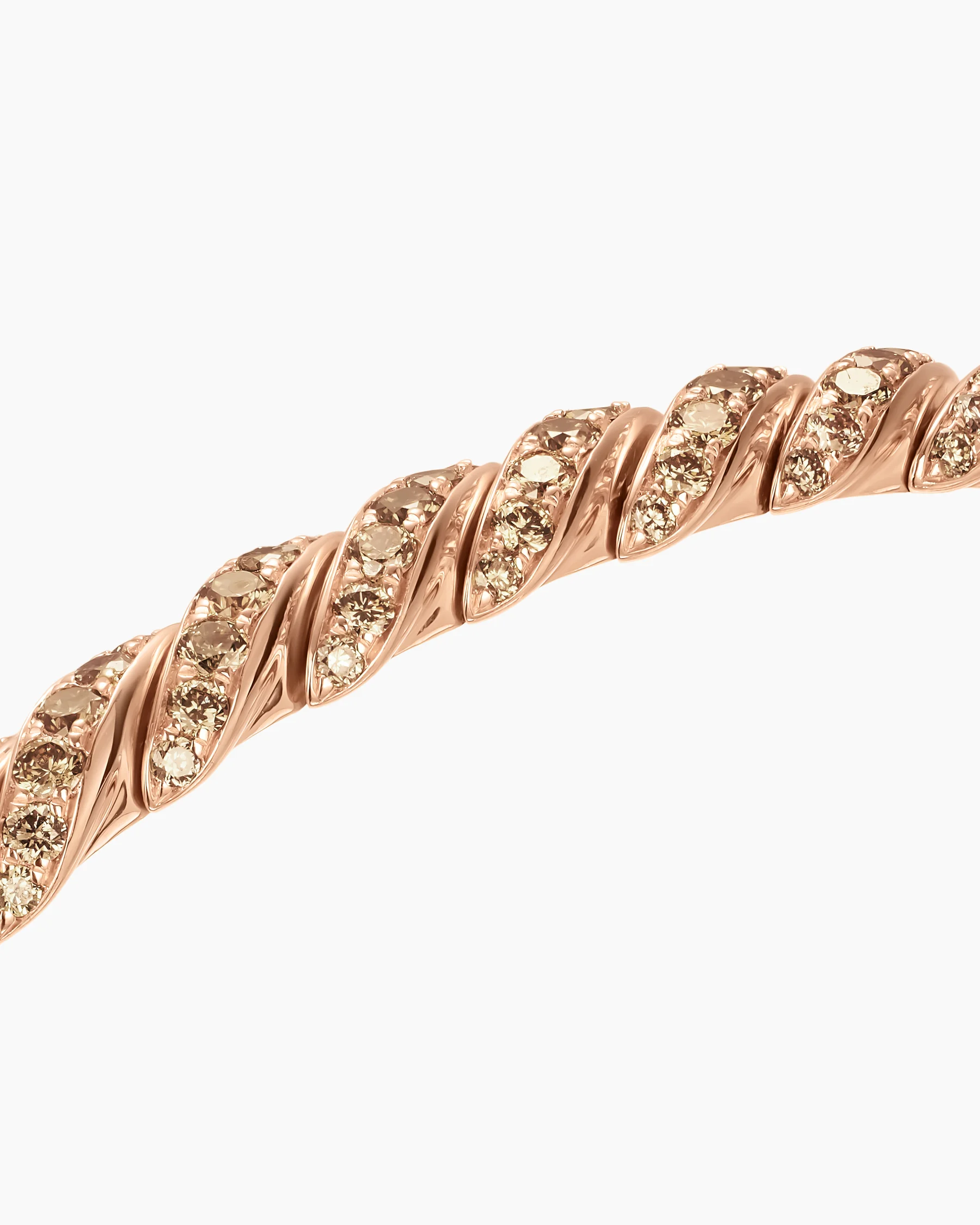 Sculpted Cable Flex® Bracelet in 18K White Gold with Diamonds, 5mm 5 Sculpted Cable Flex® Bracelet in 18K White Gold with Diamonds, 5mm