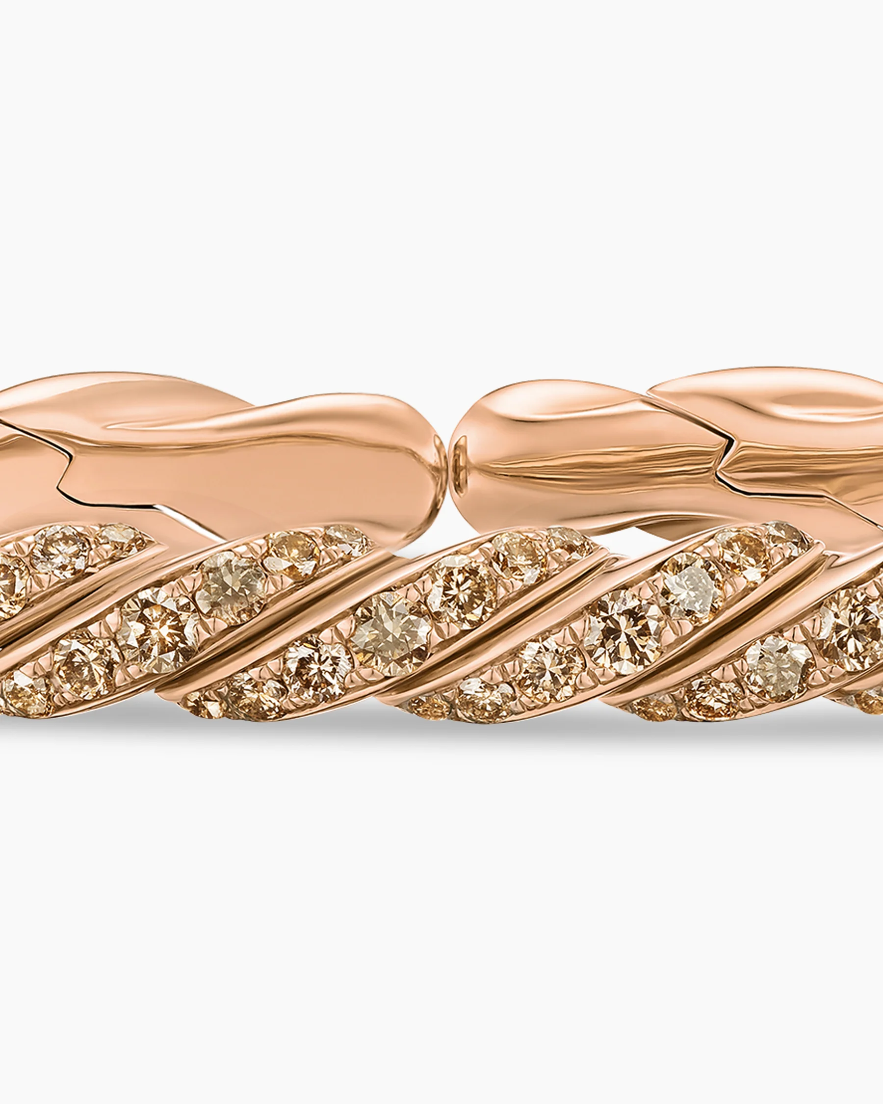 Sculpted Cable Flex® Bracelet in 18K White Gold with Diamonds, 5mm 6 Sculpted Cable Flex® Bracelet in 18K White Gold with Diamonds, 5mm