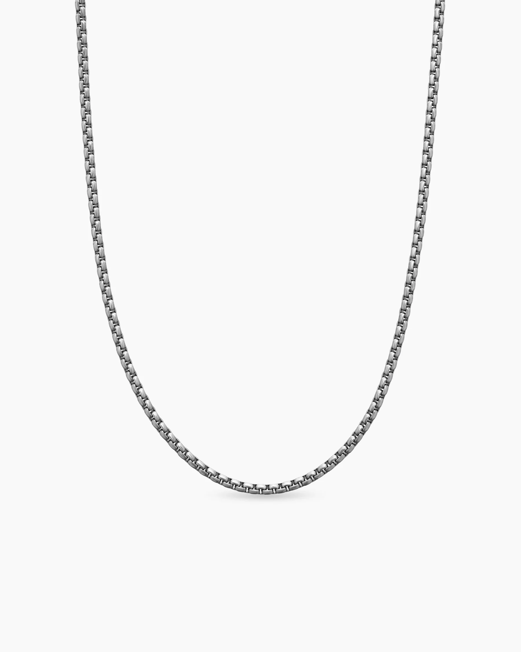 Box Chain Necklace in Stainless Steel, 2.7mm