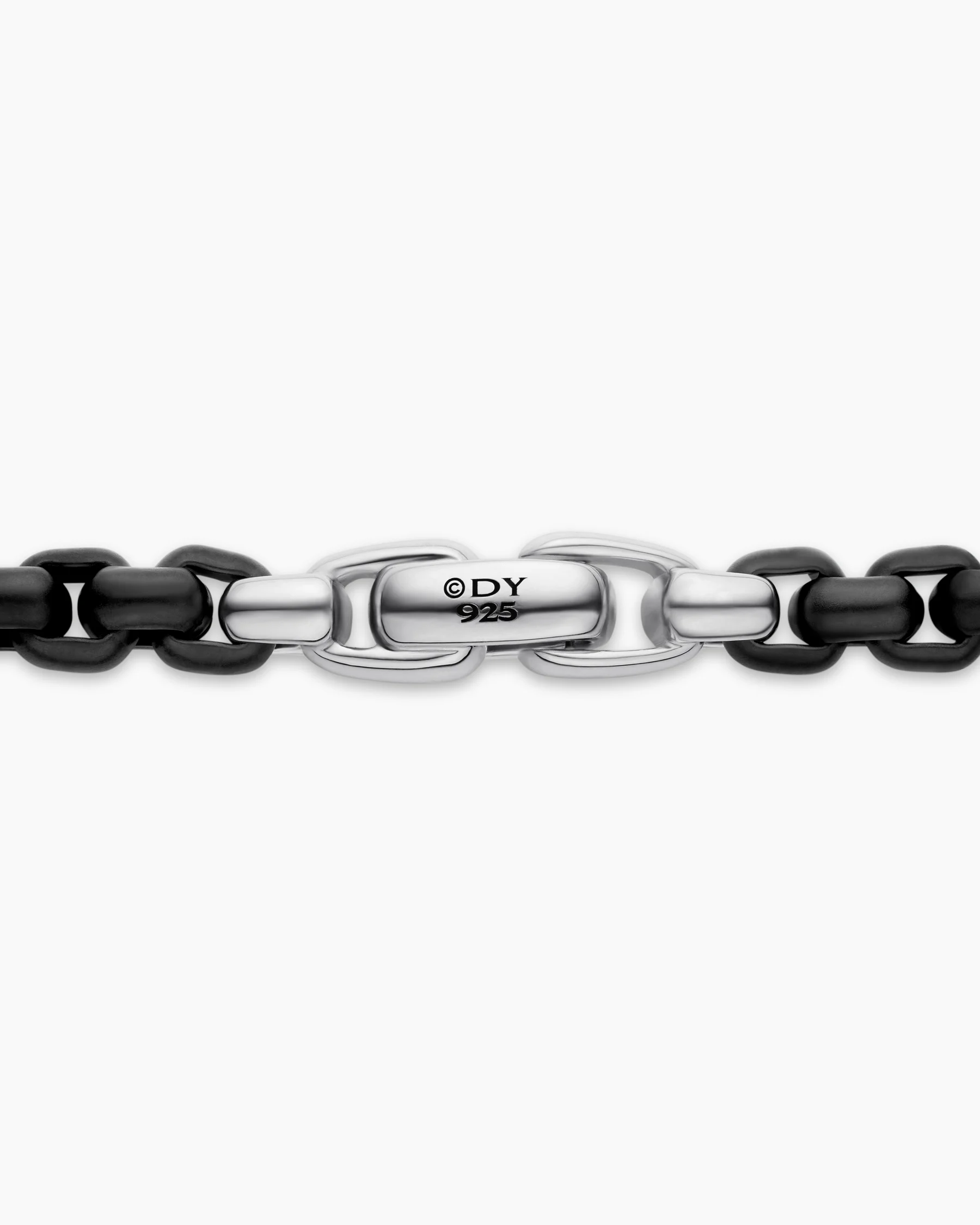 Box Chain Necklace with Stainless Steel and Sterling Silver, 7.3mm 6 Box Chain Necklace with Stainless Steel and Sterling Silver, 7.3mm