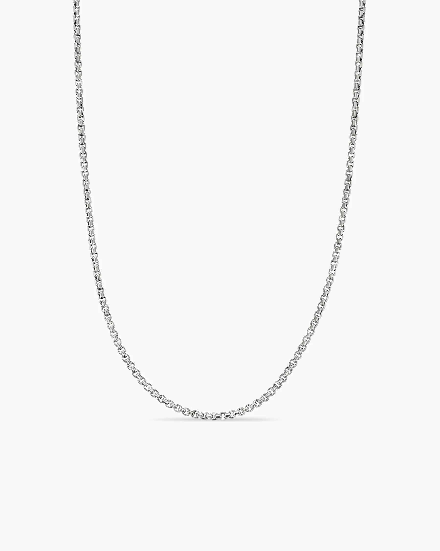 Box Chain Necklace in 18K White Gold, 1.7mm 23 Box Chain Necklace in 18K White Gold, 1.7mm