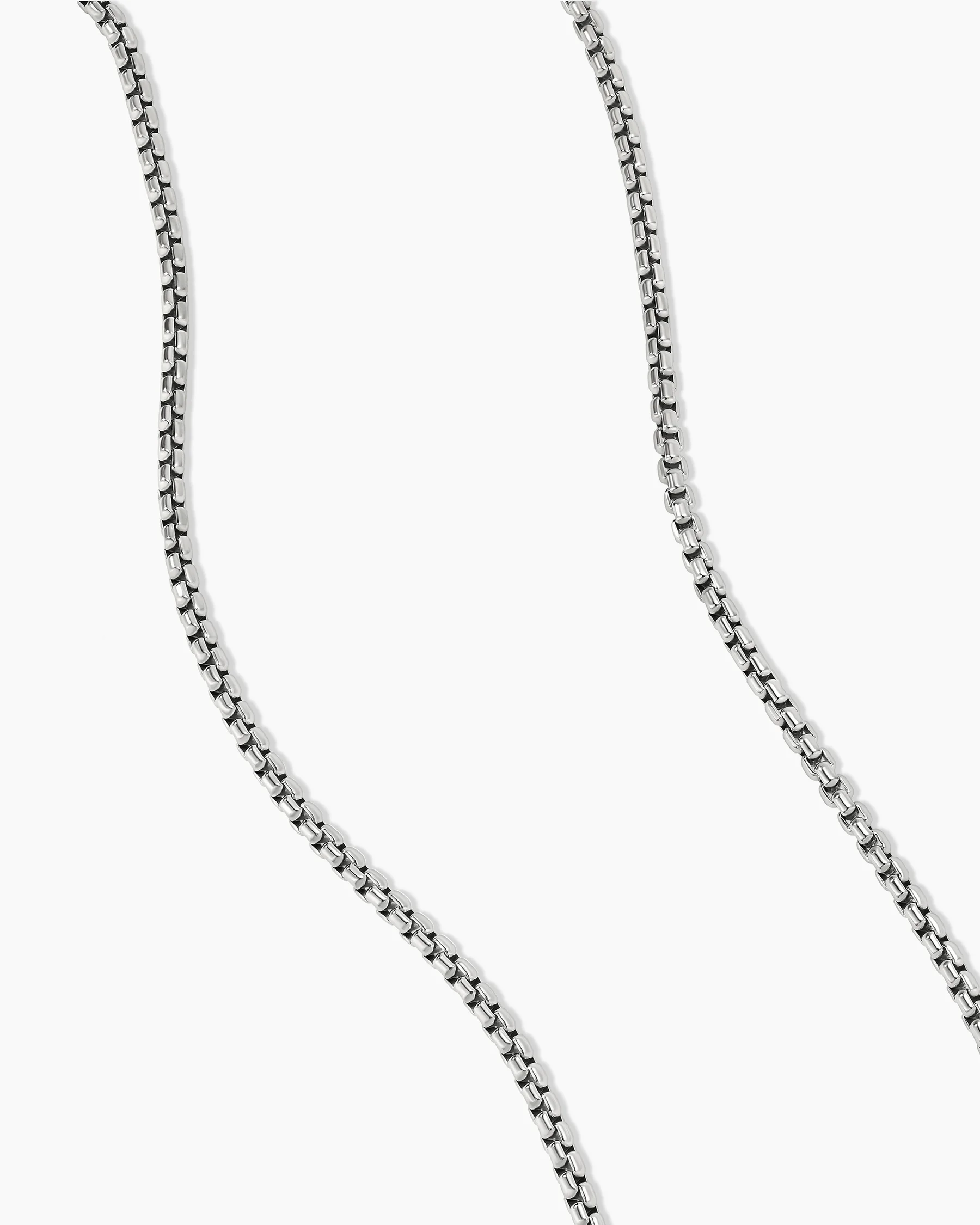 Box Chain Necklace in Sterling Silver with 14K Yellow Gold Accent, 1.7mm 3 Box Chain Necklace in Sterling Silver with 14K Yellow Gold Accent, 1.7mm