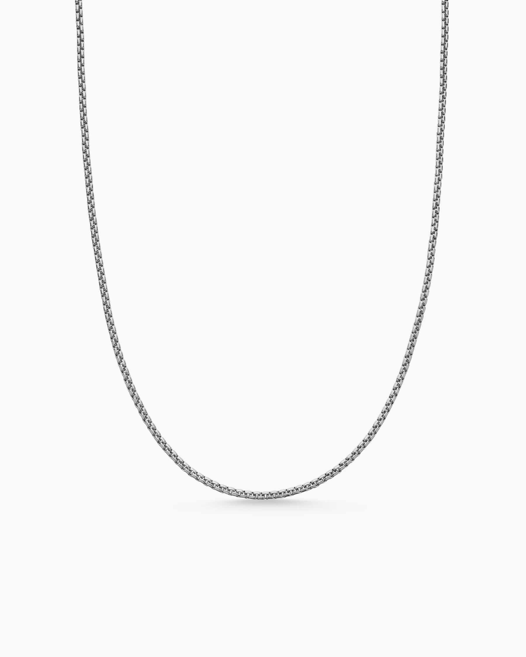 Box Chain Necklace in Sterling Silver with 14K Yellow Gold Accent, 1.7mm 6 Box Chain Necklace in Sterling Silver with 14K Yellow Gold Accent, 1.7mm