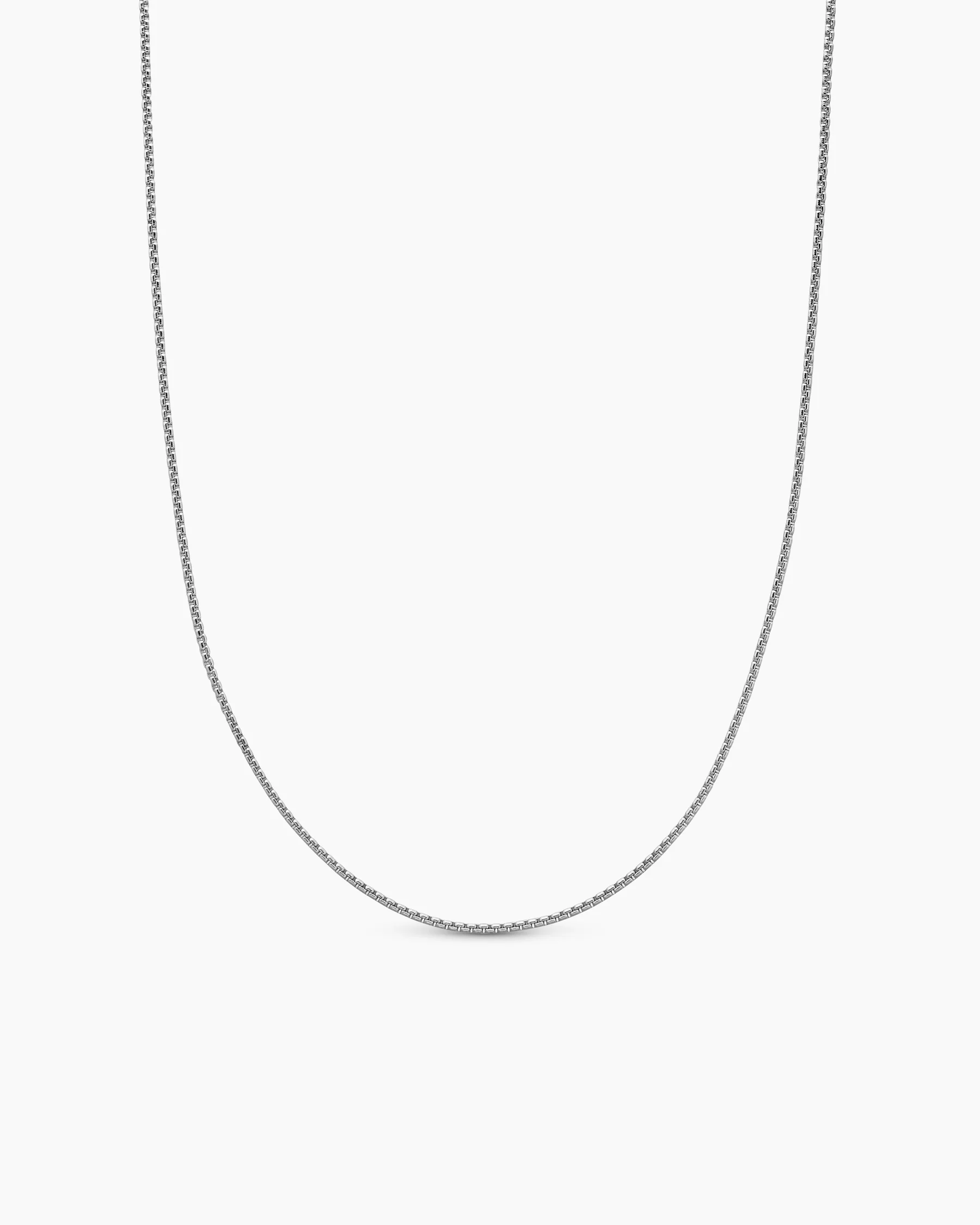 Box Chain Necklace in Sterling Silver, 1.7mm