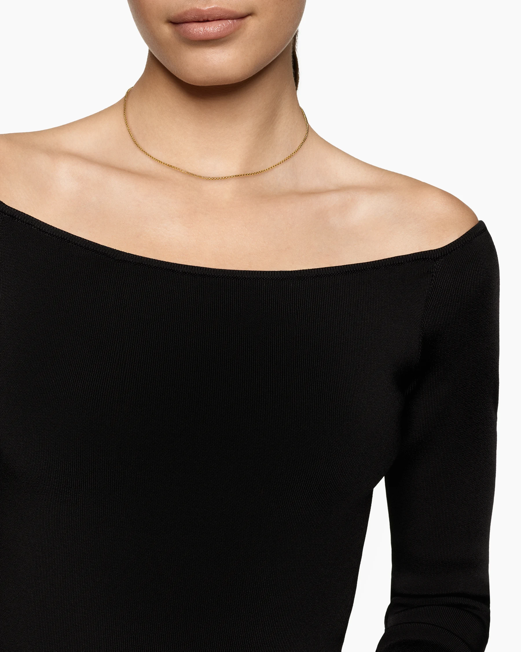 Box Chain Necklace in 18K Yellow Gold, 1.7mm