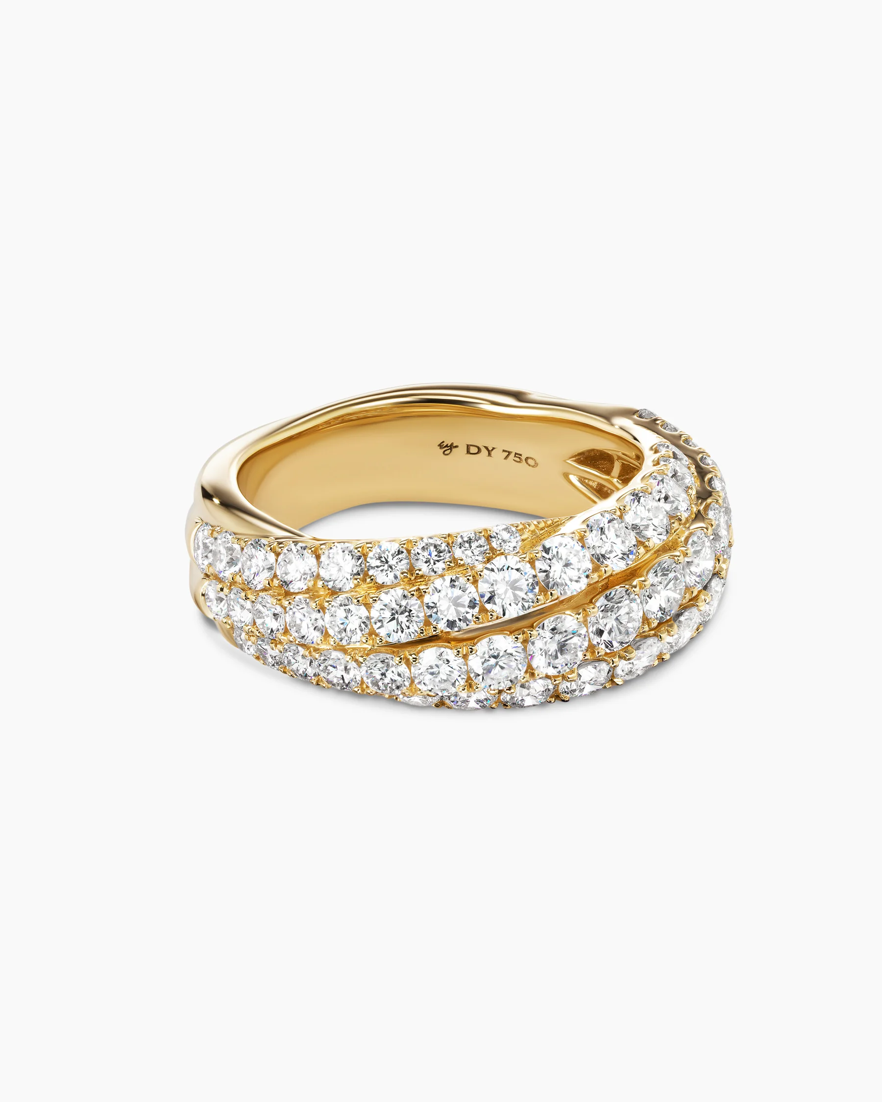 Floating Diamonds Ring in White Gold