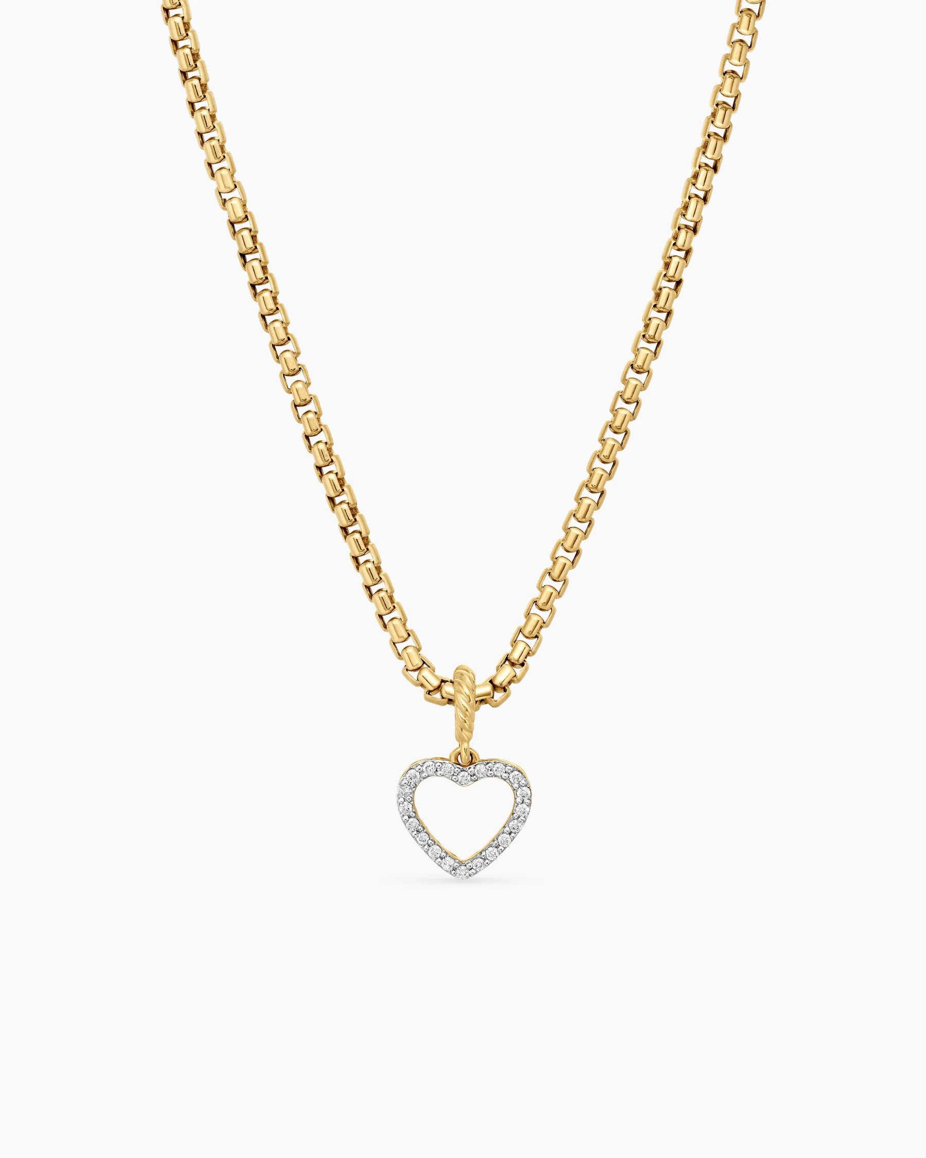Heart Amulet in 18K Yellow Gold with Diamonds, 11mm 15 Heart Amulet in 18K Yellow Gold with Diamonds, 11mm