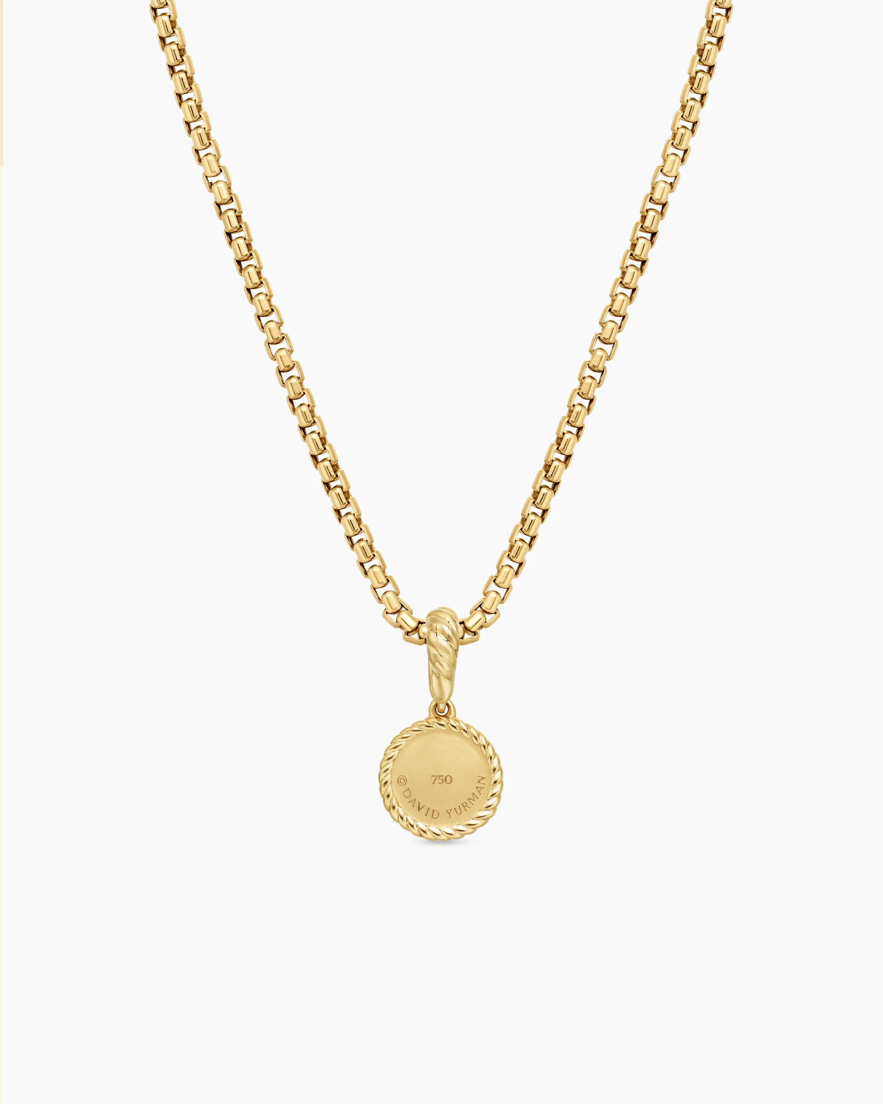 Evil Eye Amulet in 18K Yellow Gold with Pavé Blue Sapphires and Diamonds, 11mm 4 Evil Eye Amulet in 18K Yellow Gold with Pavé Blue Sapphires and Diamonds, 11mm