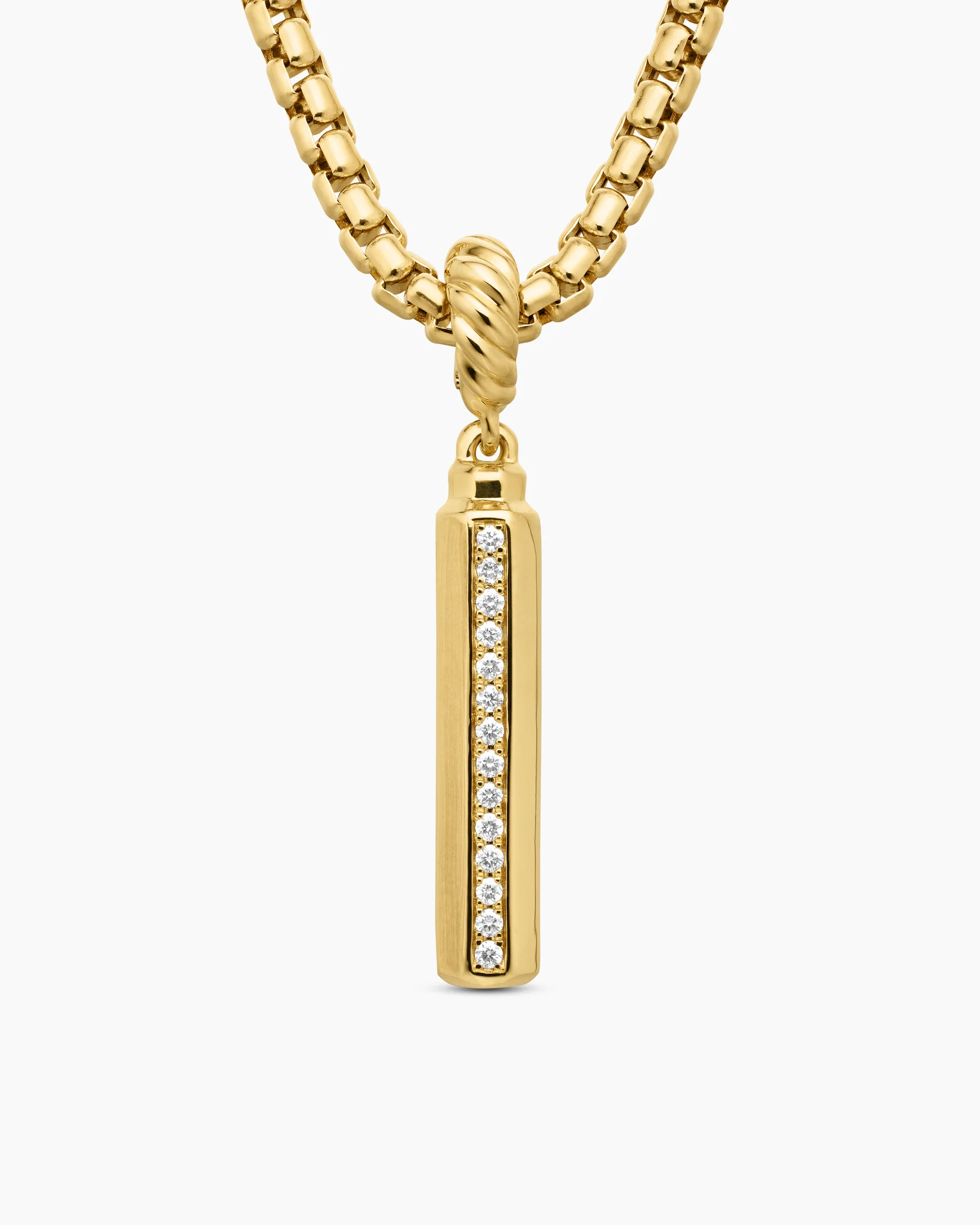 Barrel Amulet in 18K Yellow Gold with Diamonds, 20mm 28 Barrel Amulet in 18K Yellow Gold with Diamonds, 20mm