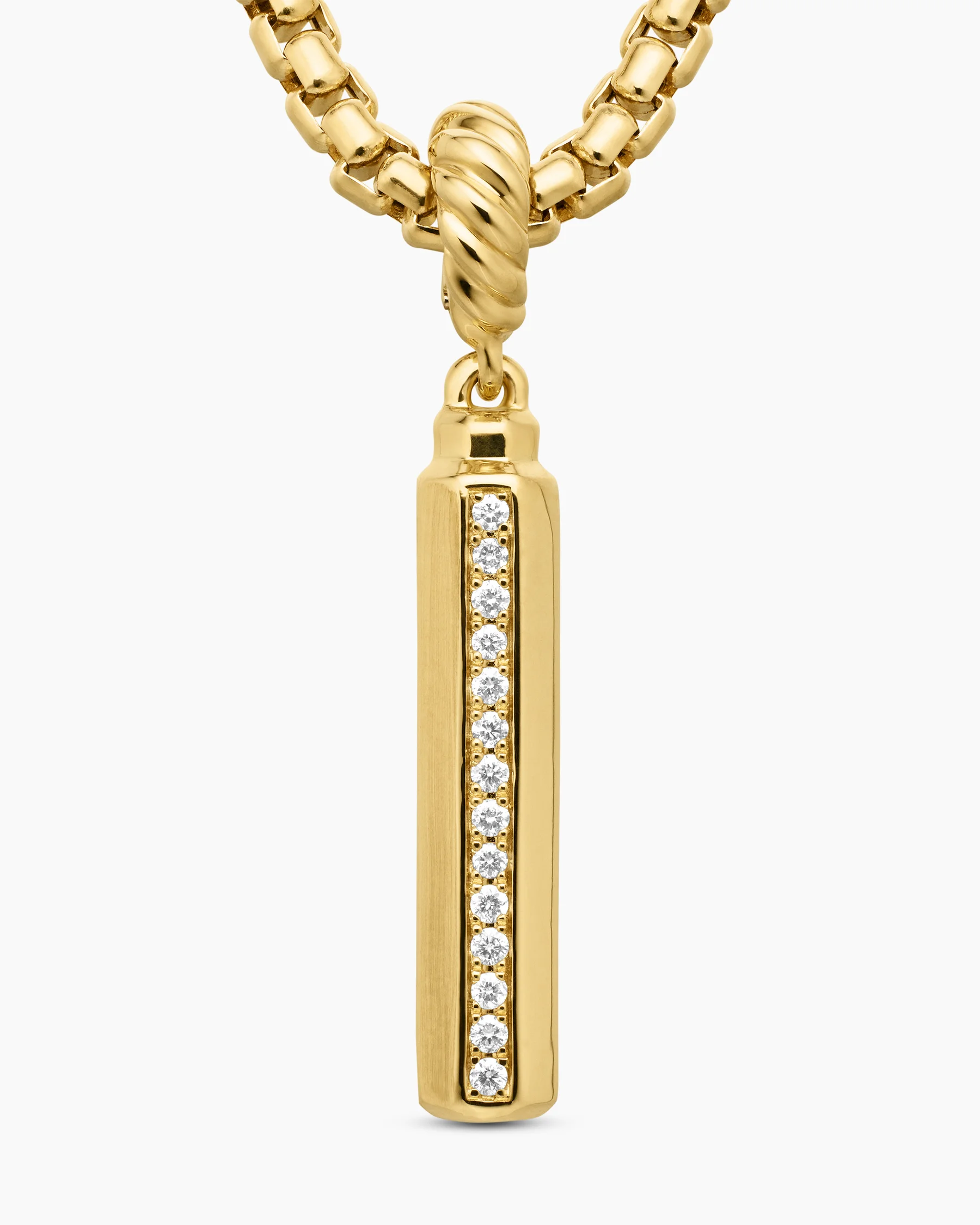 Barrel Amulet in 18K Yellow Gold with Diamonds, 20mm 5 Barrel Amulet in 18K Yellow Gold with Diamonds, 20mm