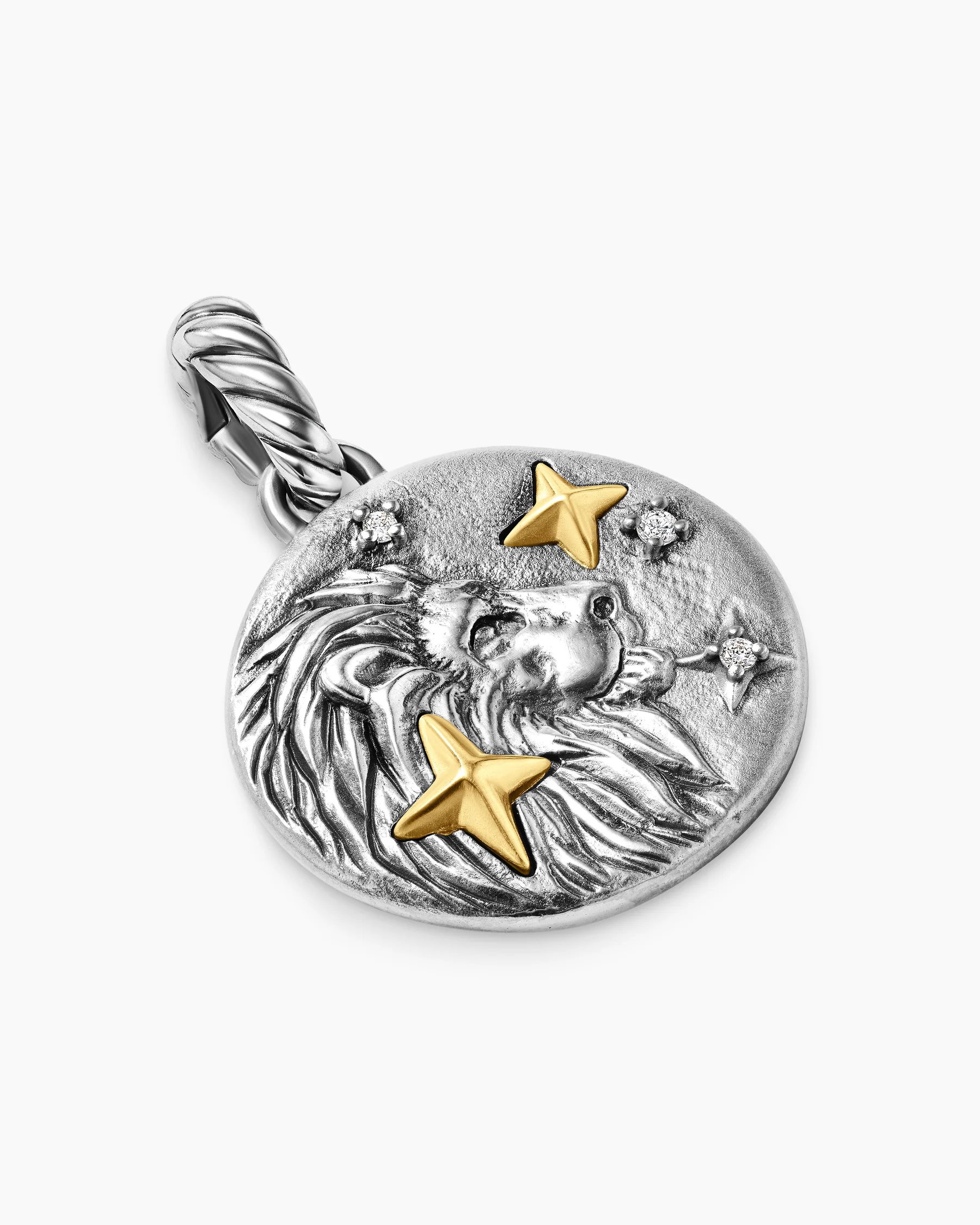 Leo Amulet in 18K Yellow Gold with Diamonds, 19mm 10 Leo Amulet in 18K Yellow Gold with Diamonds, 19mm