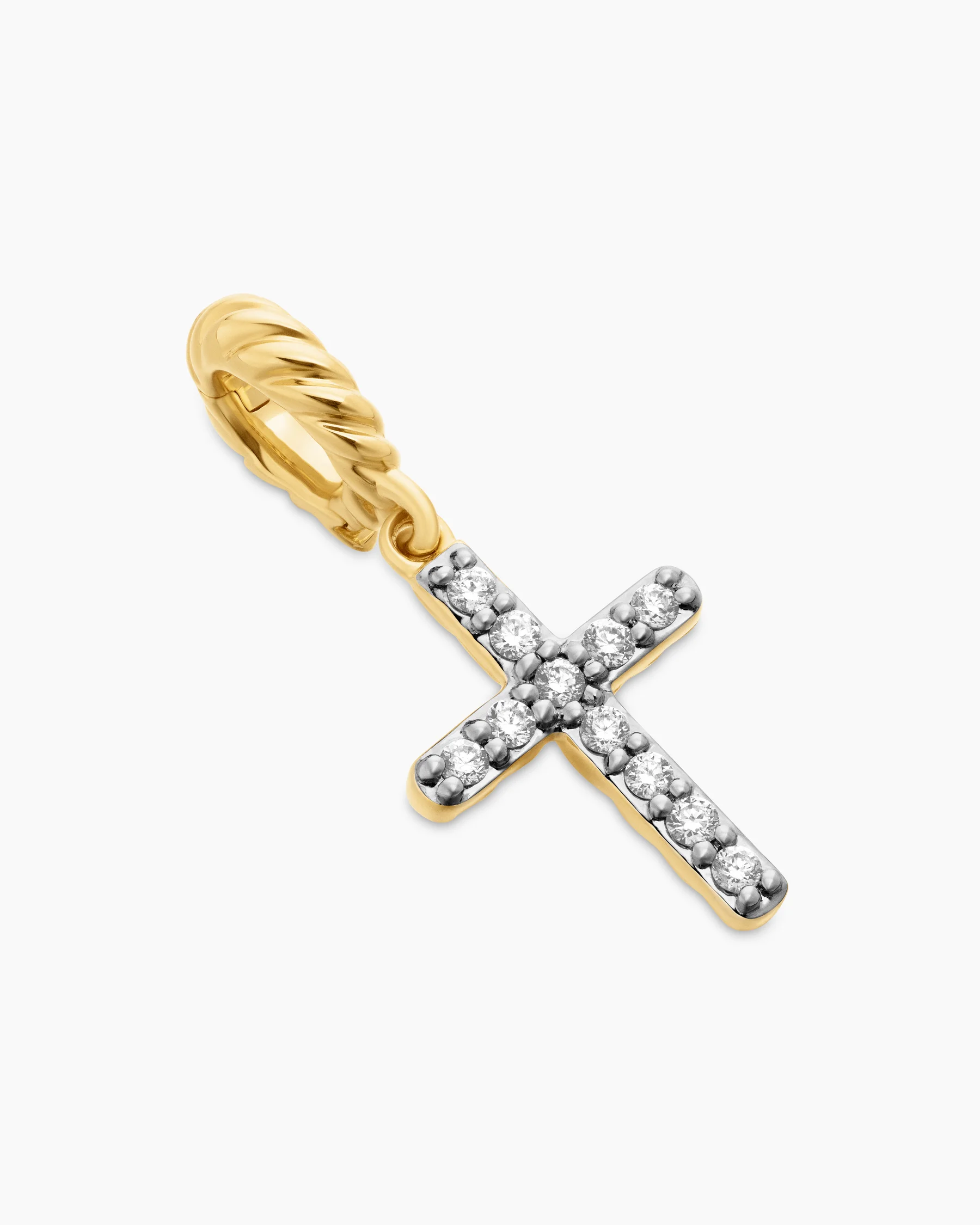 Cable Collectibles® Cross Amulet in 18K Yellow Gold with Diamonds, 11.4mm 3 Cable Collectibles® Cross Amulet in 18K Yellow Gold with Diamonds, 11.4mm