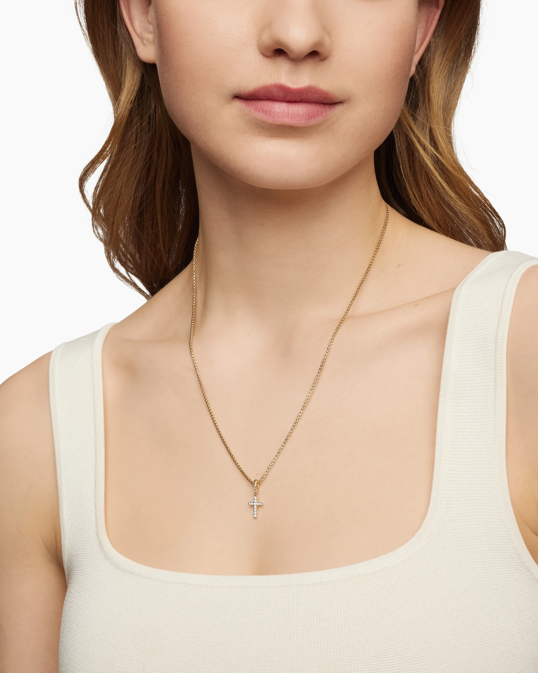Cable Collectibles® Cross Amulet in 18K Yellow Gold with Diamonds, 11.4mm 7 Cable Collectibles® Cross Amulet in 18K Yellow Gold with Diamonds, 11.4mm