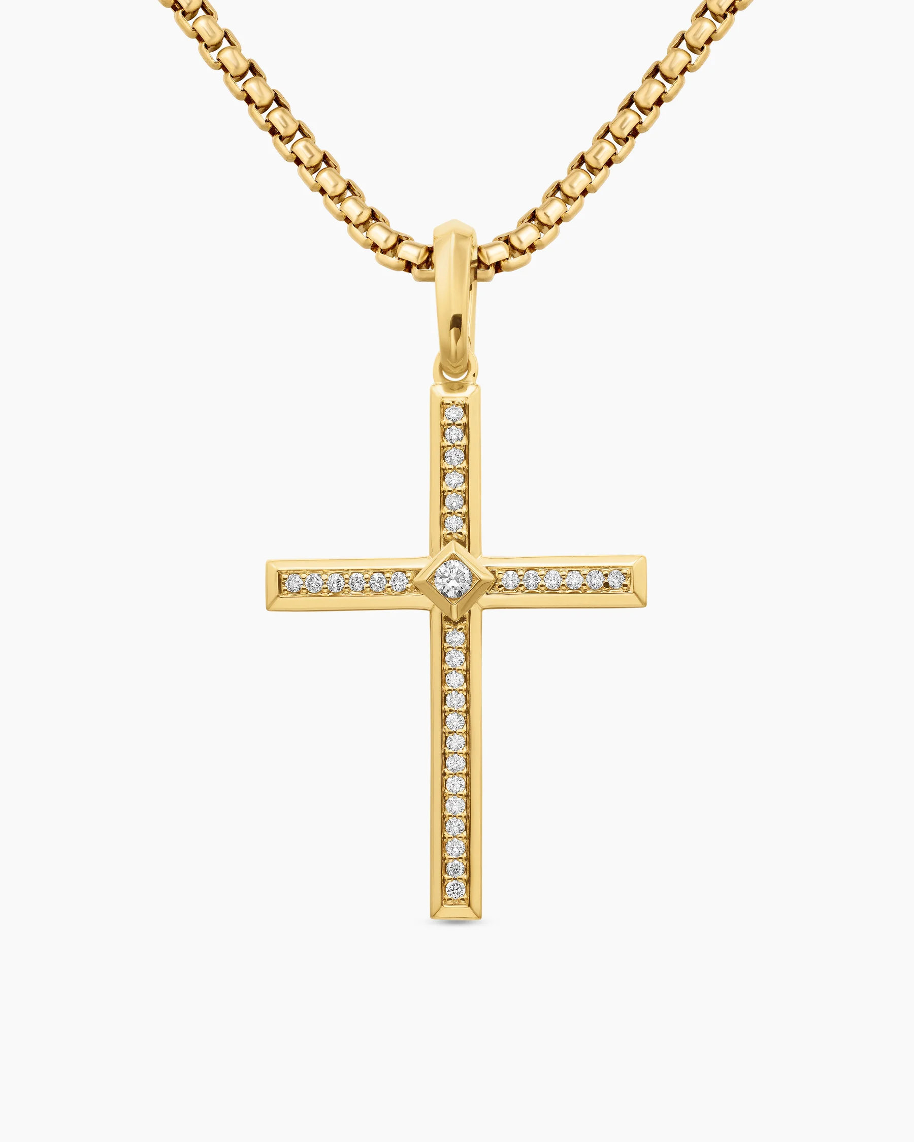 Modern Renaissance® Cross Pendant in 18K Yellow Gold with Diamonds, 34mm 14 Modern Renaissance® Cross Pendant in 18K Yellow Gold with Diamonds, 34mm
