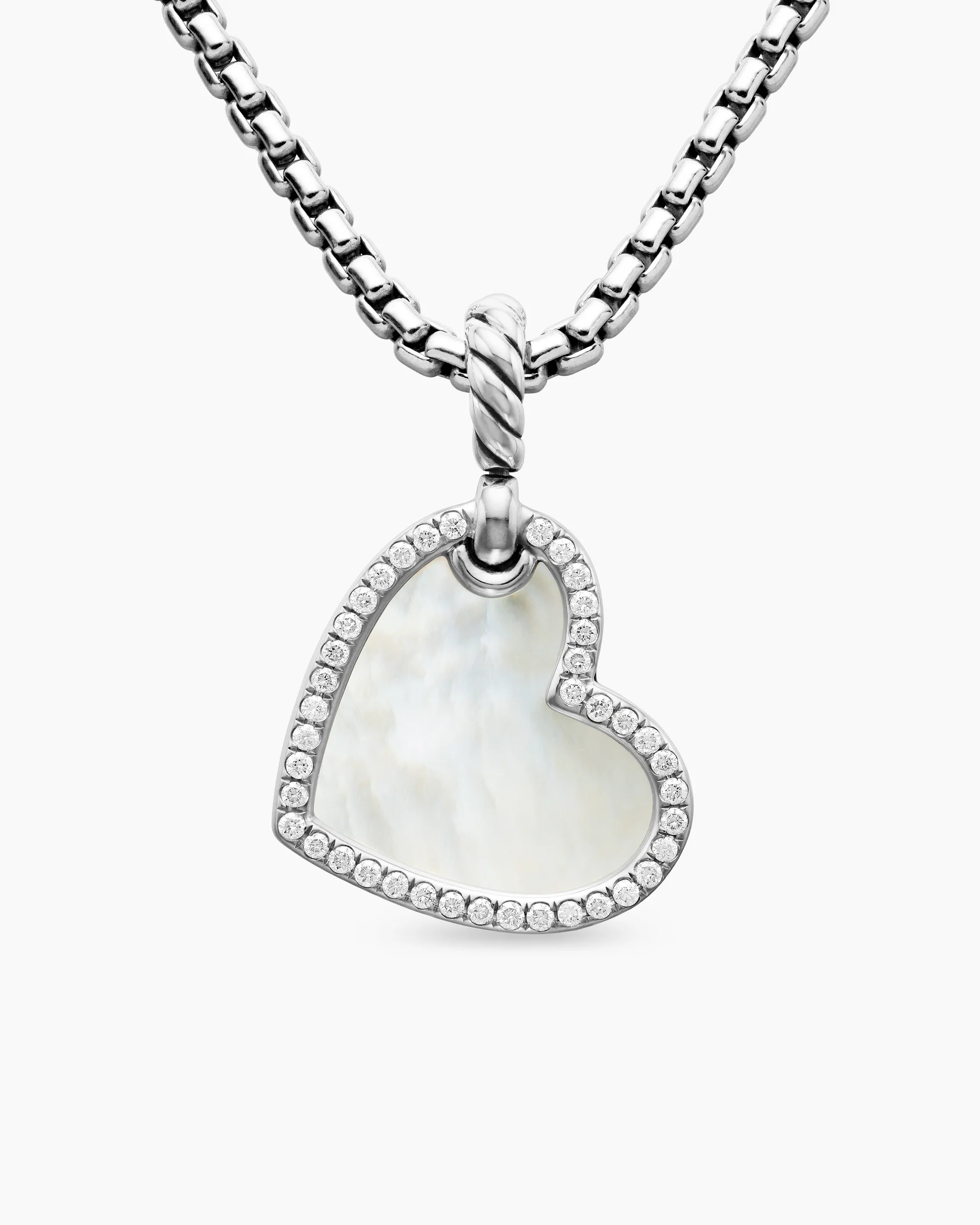 DY Elements® Heart Amulet in 18K Yellow Gold with Pink Opal and Diamonds, 18.7mm