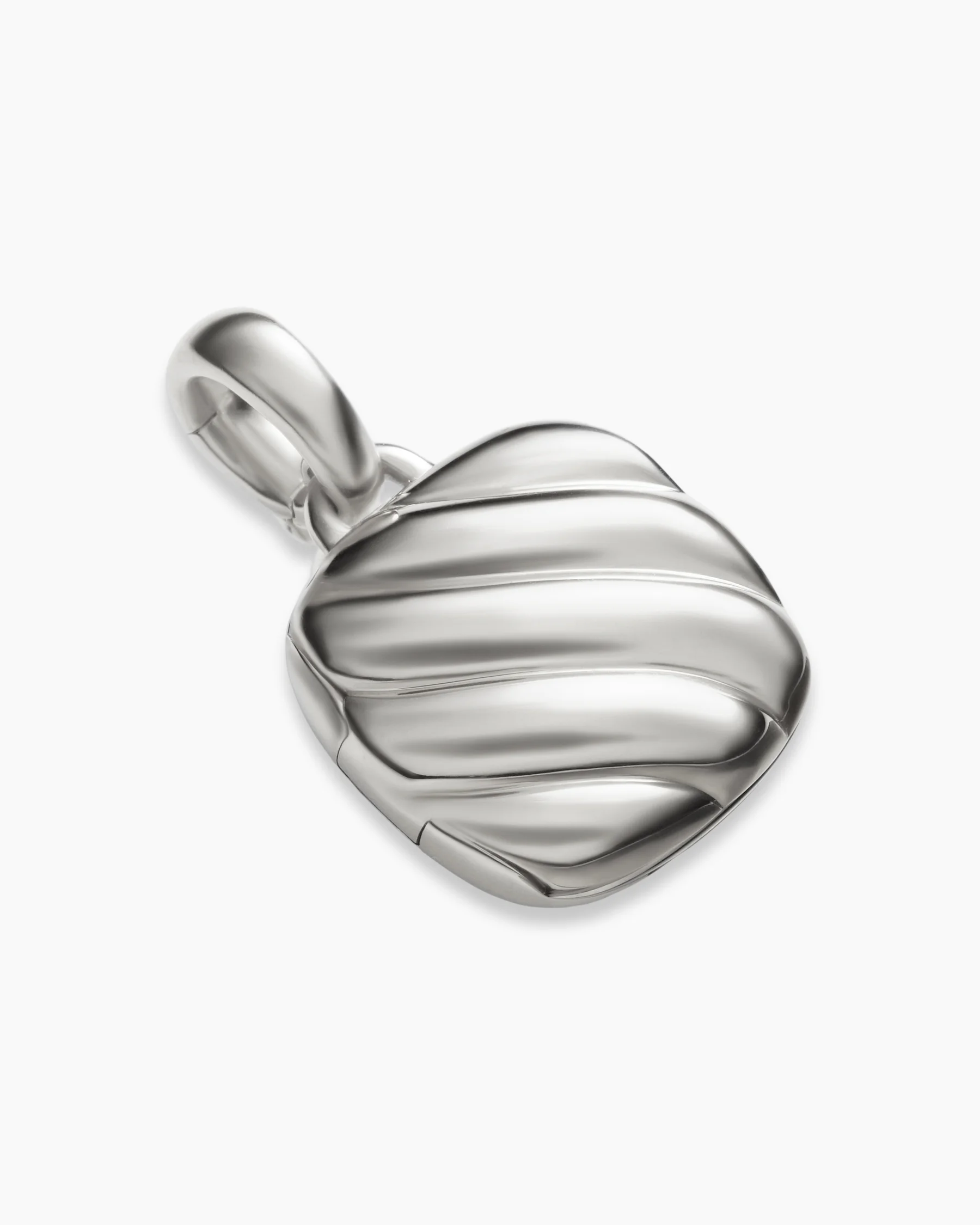 Sculpted Cable Square Locket in Sterling Silver, 14.5mm 3 Sculpted Cable Square Locket in Sterling Silver, 14.5mm