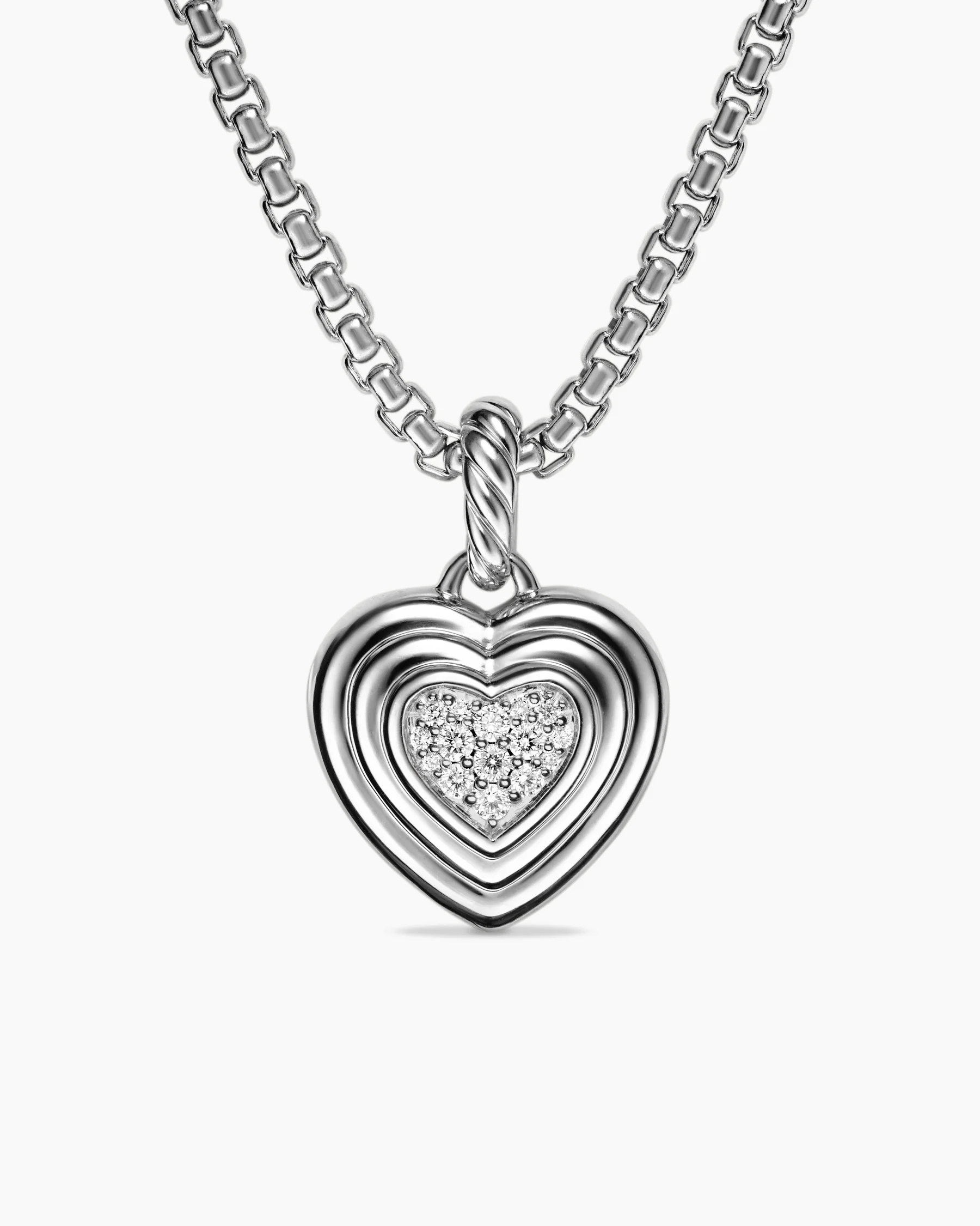 Puffy Heart Amulet in 18K Yellow Gold with Diamonds, 17mm 7 Puffy Heart Amulet in 18K Yellow Gold with Diamonds, 17mm