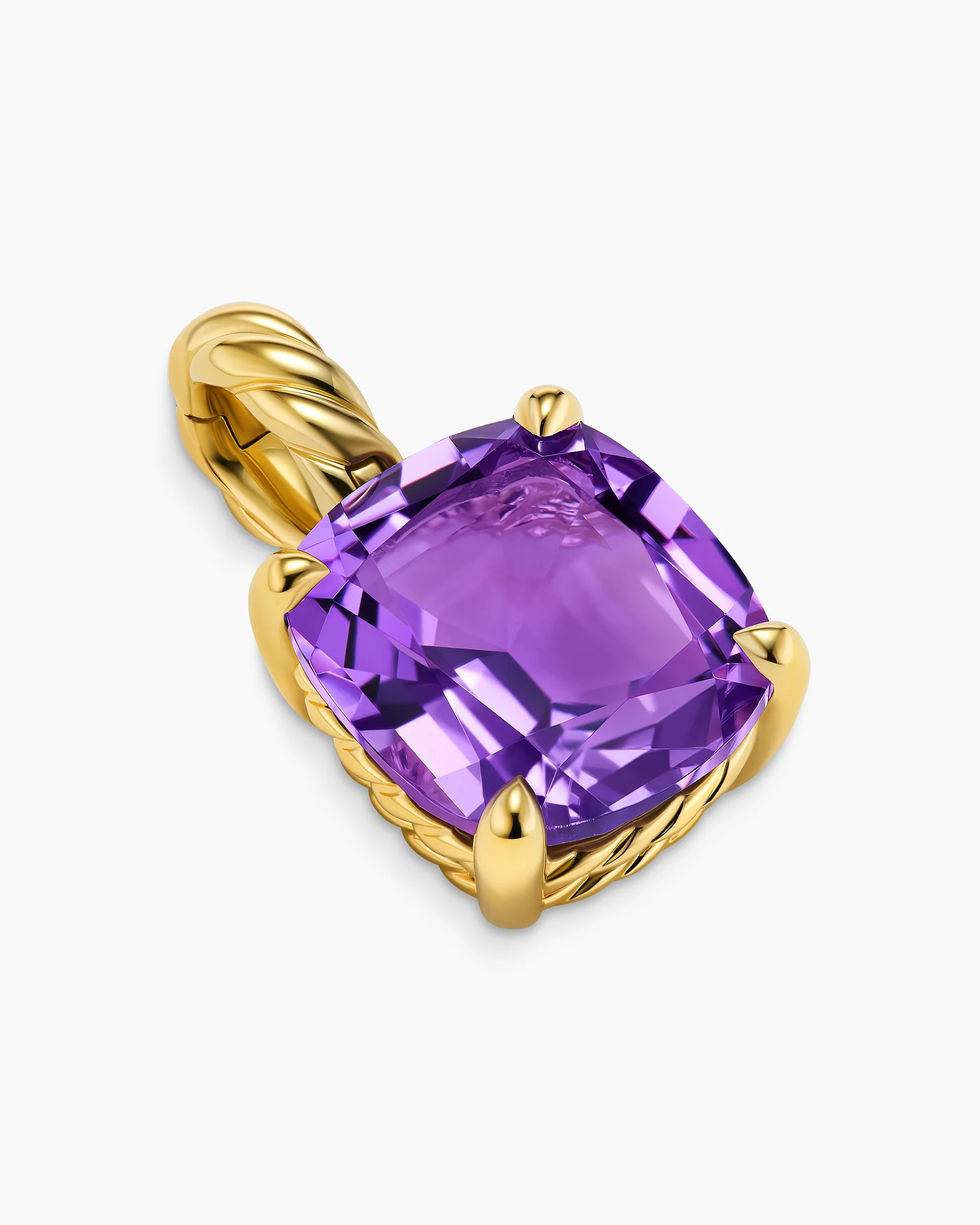 Marbella Pendant in 18K Yellow Gold with Amethyst, 12mm 3 Marbella Pendant in 18K Yellow Gold with Amethyst, 12mm