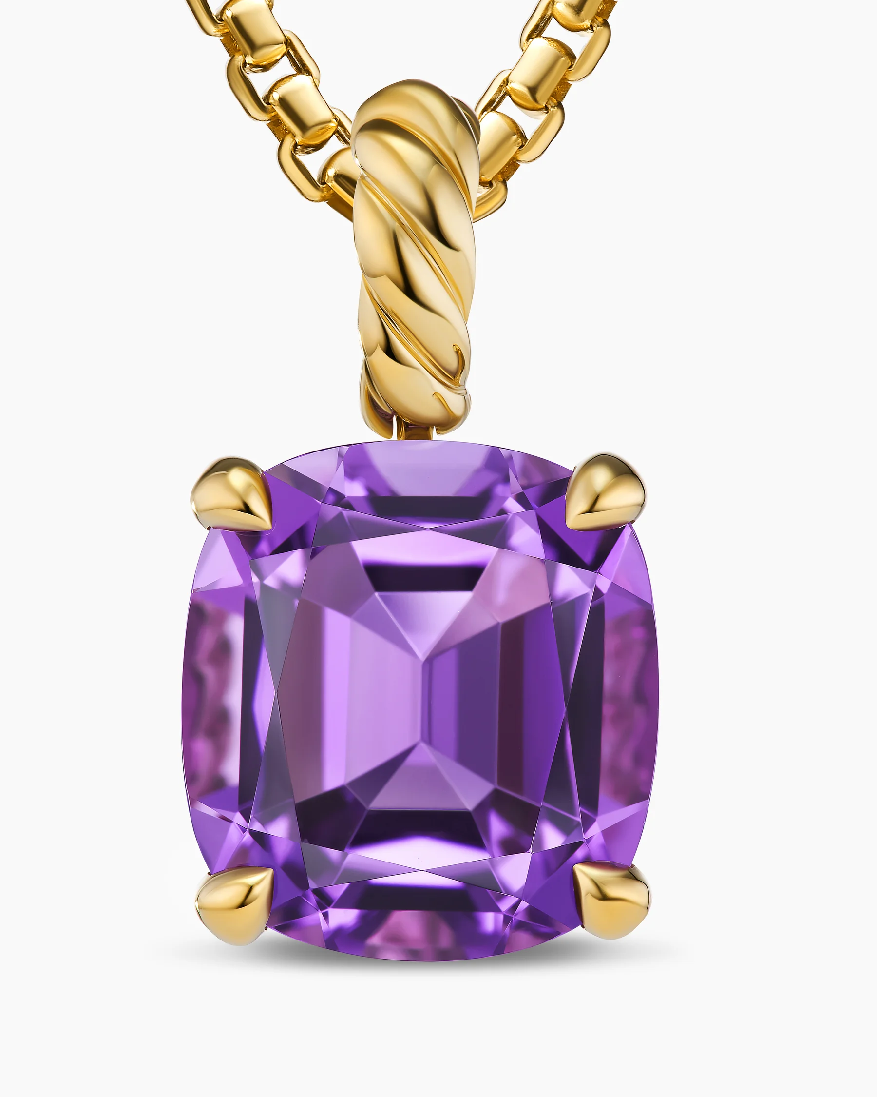 Marbella Pendant in 18K Yellow Gold with Amethyst, 12mm 5 Marbella Pendant in 18K Yellow Gold with Amethyst, 12mm