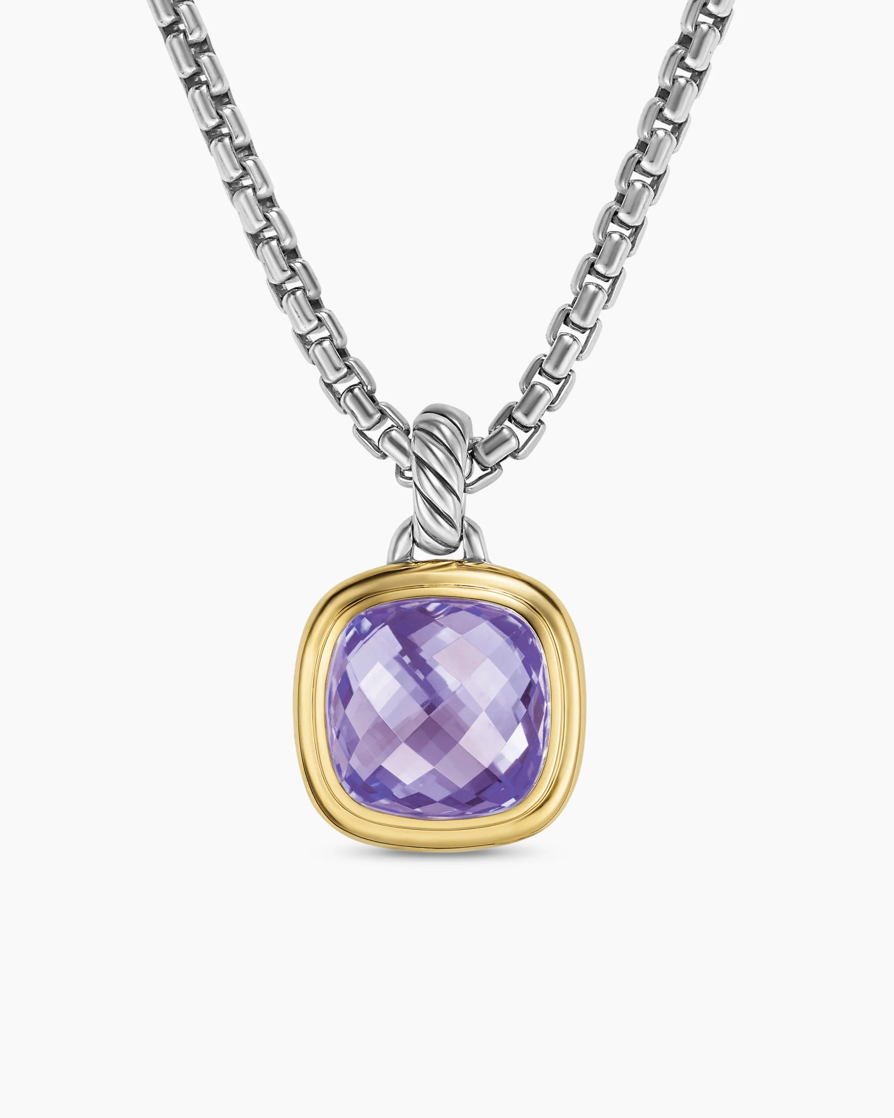 Albion® Pendant in Sterling Silver with 18K Yellow Gold and Amethyst, 11mm