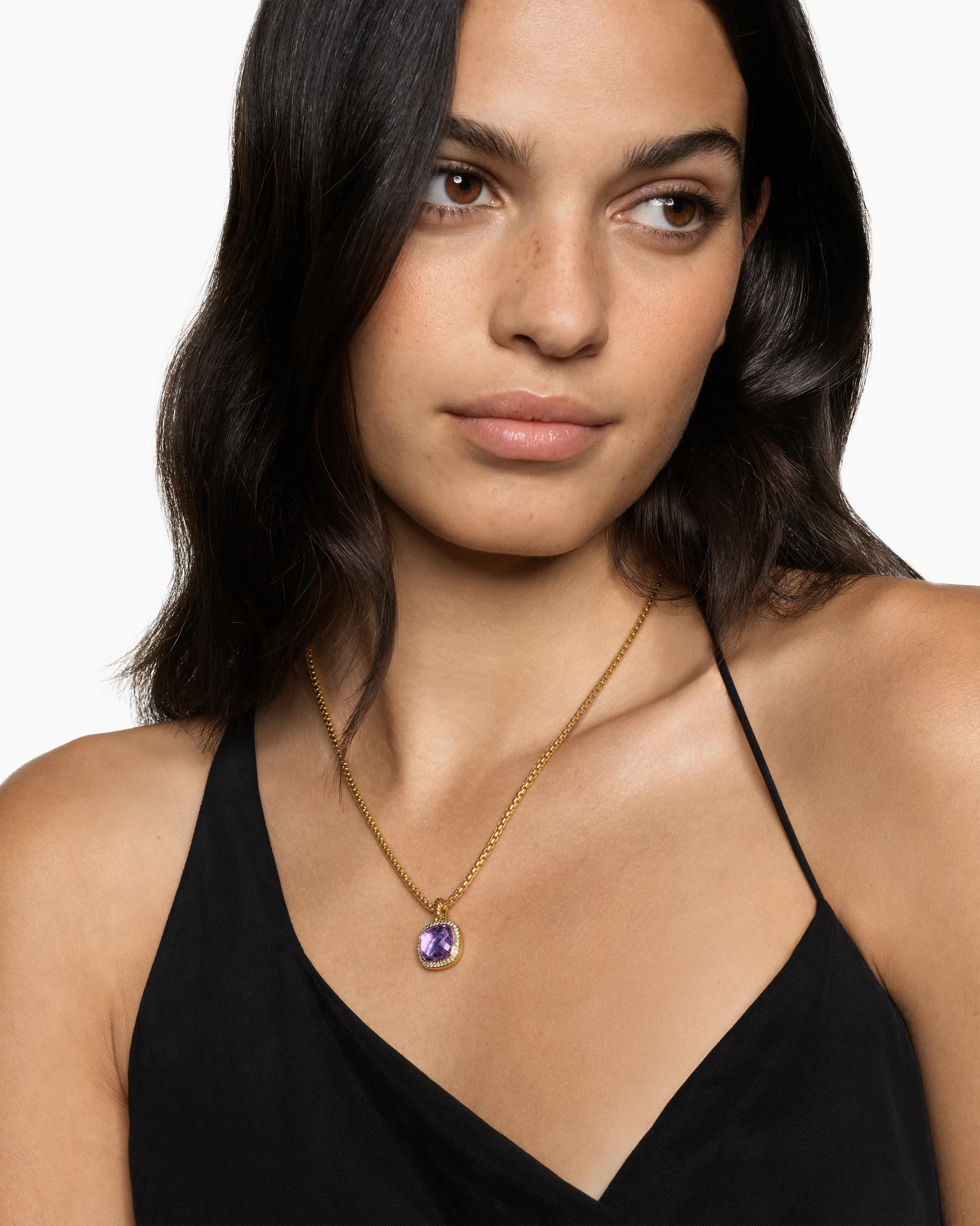 Albion® Pendant in Sterling Silver with Black Onyx and Diamonds, 11mm