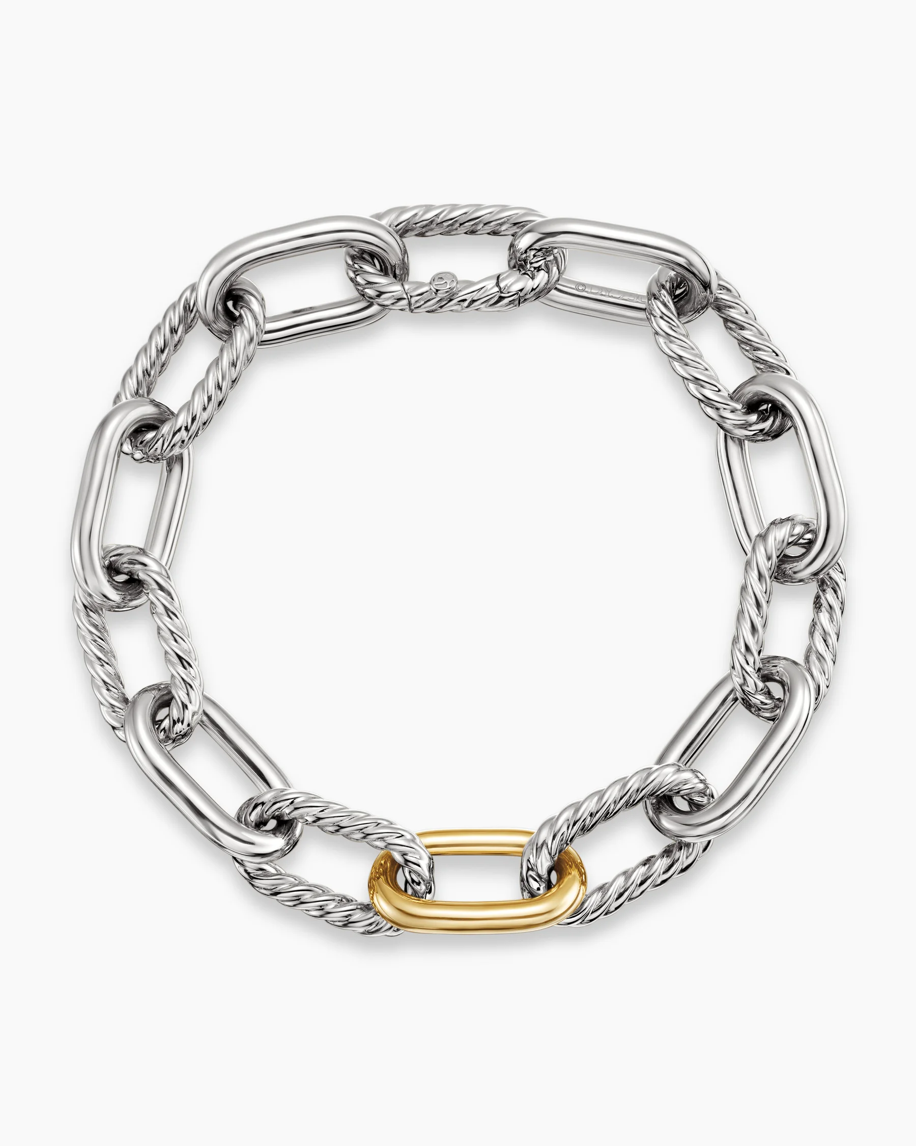 DY Madison® Chain Bracelet in Sterling Silver with 18K Yellow Gold, 11mm 21 DY Madison® Chain Bracelet in Sterling Silver with 18K Yellow Gold, 11mm