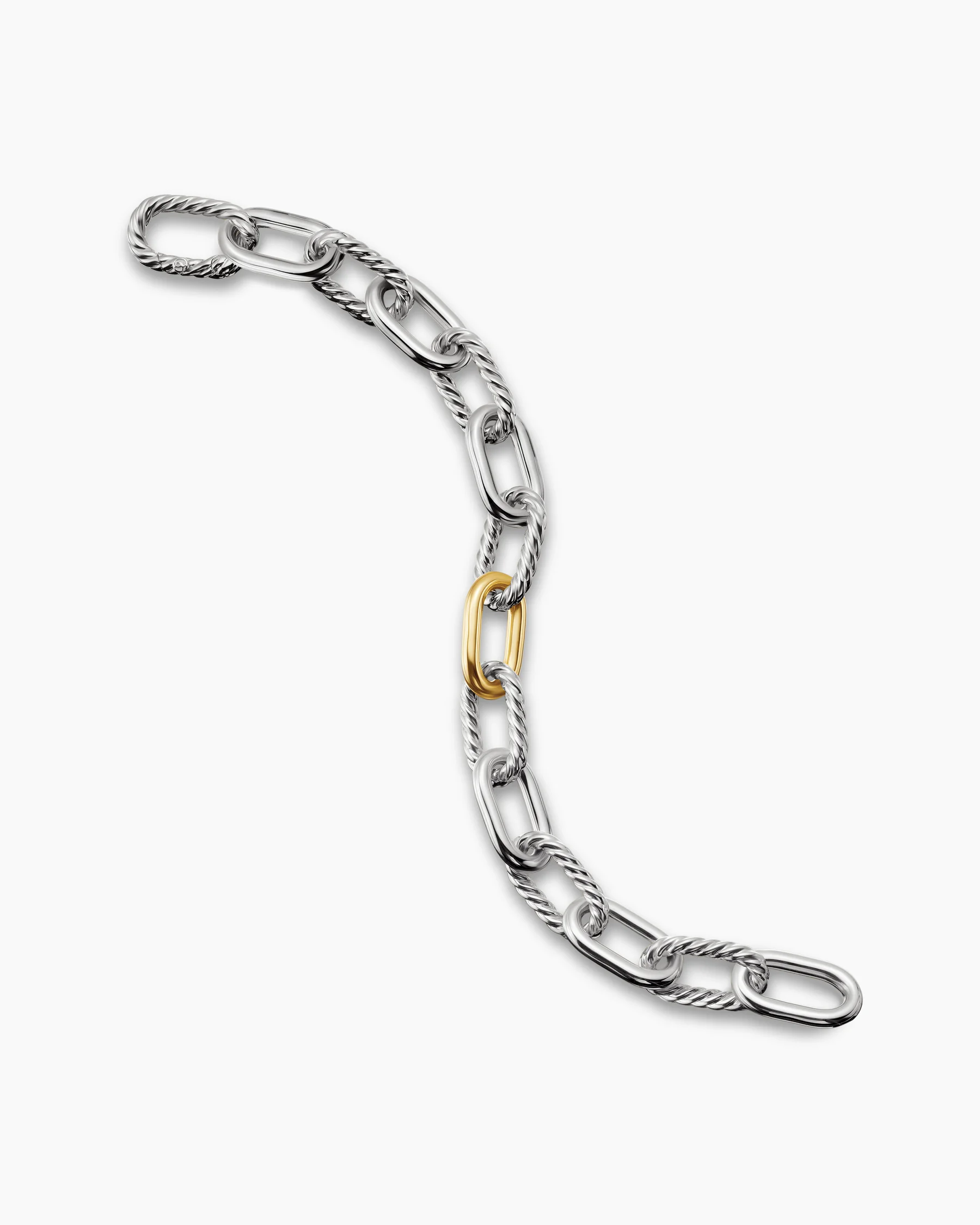 DY Madison® Chain Bracelet in Sterling Silver with 18K Yellow Gold, 11mm 22 DY Madison® Chain Bracelet in Sterling Silver with 18K Yellow Gold, 11mm