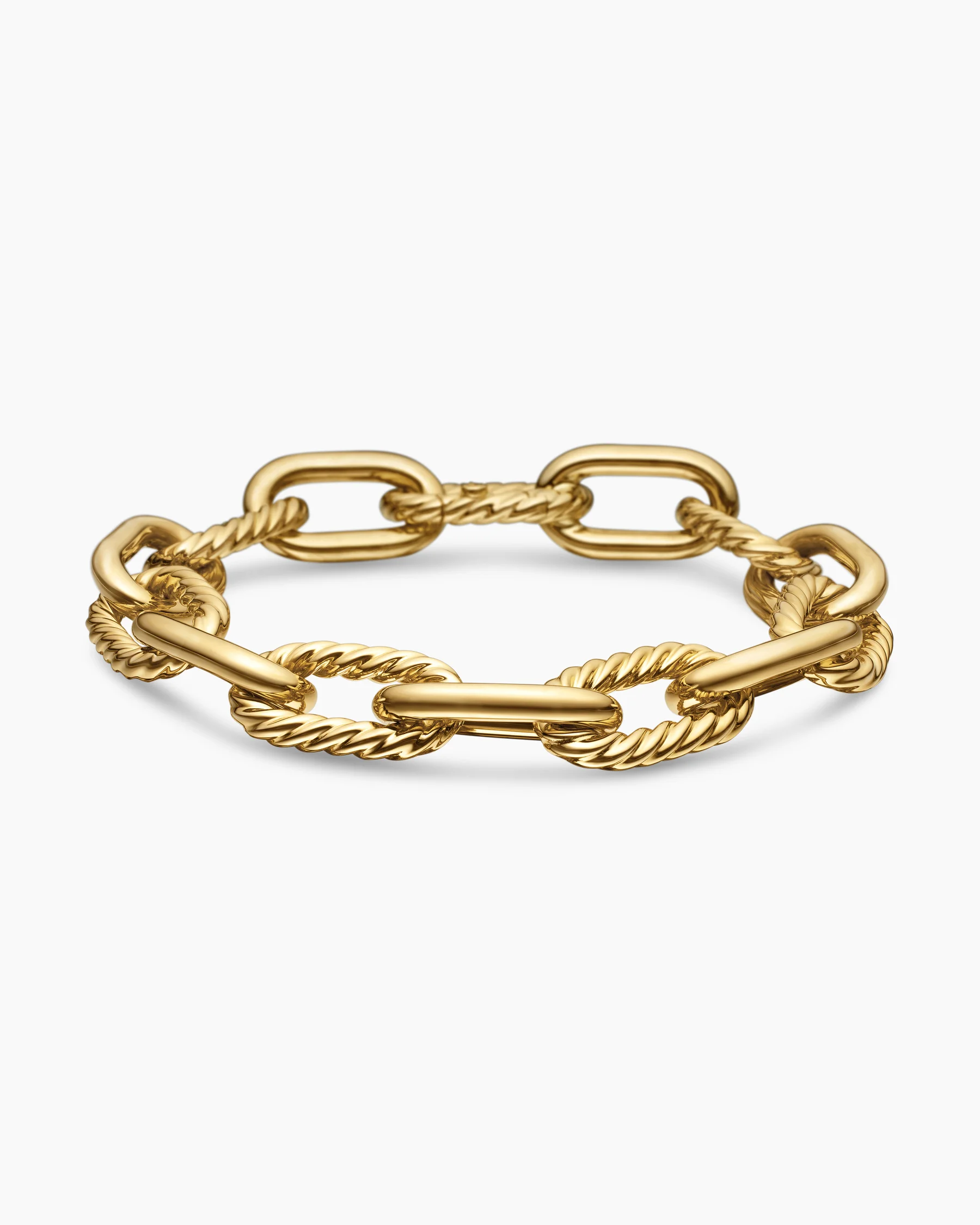 DY Madison® Chain Bracelet in Sterling Silver with 18K Yellow Gold, 11mm 28 DY Madison® Chain Bracelet in Sterling Silver with 18K Yellow Gold, 11mm