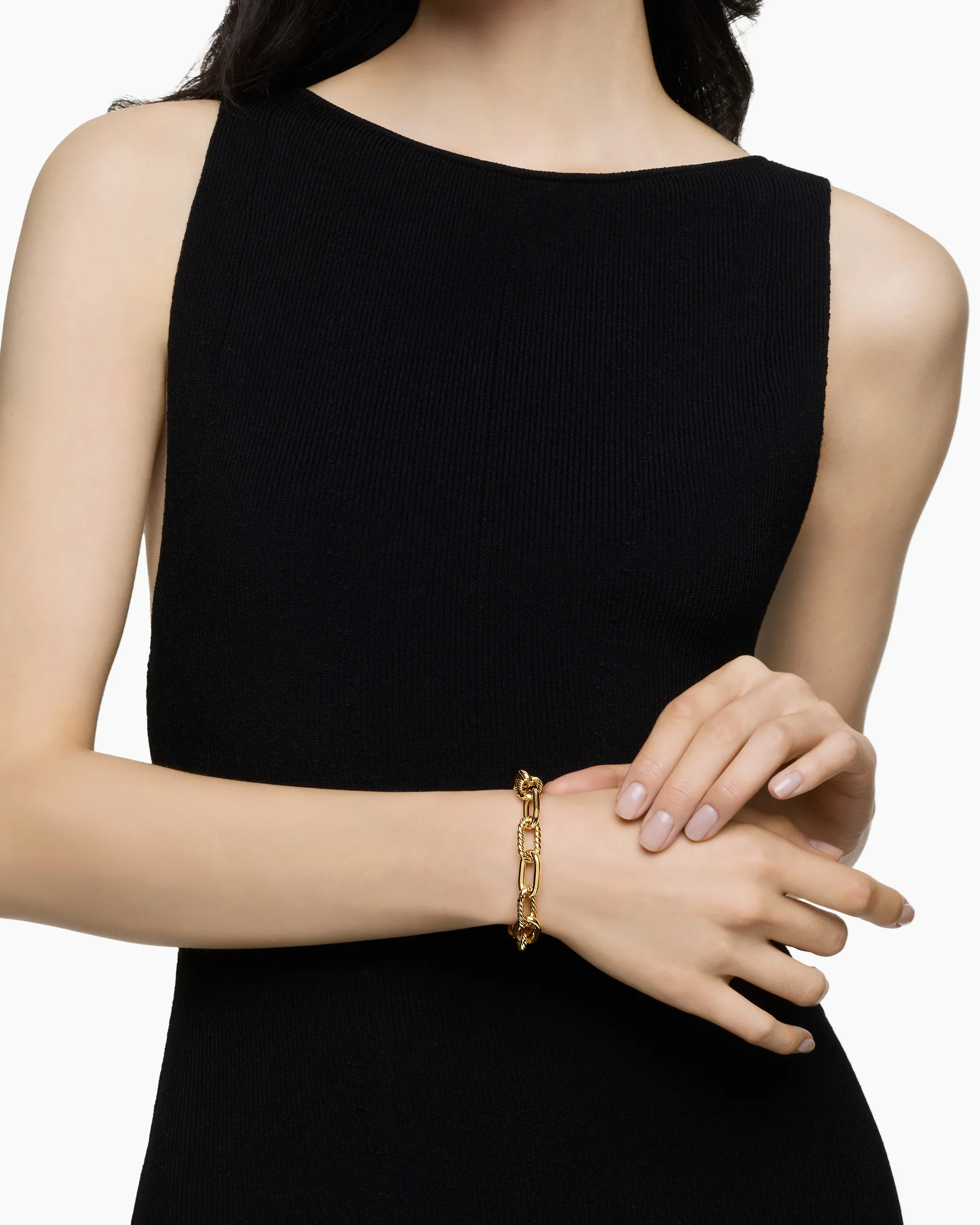 DY Madison® Chain Bracelet in Sterling Silver with 18K Yellow Gold, 11mm 29 DY Madison® Chain Bracelet in Sterling Silver with 18K Yellow Gold, 11mm