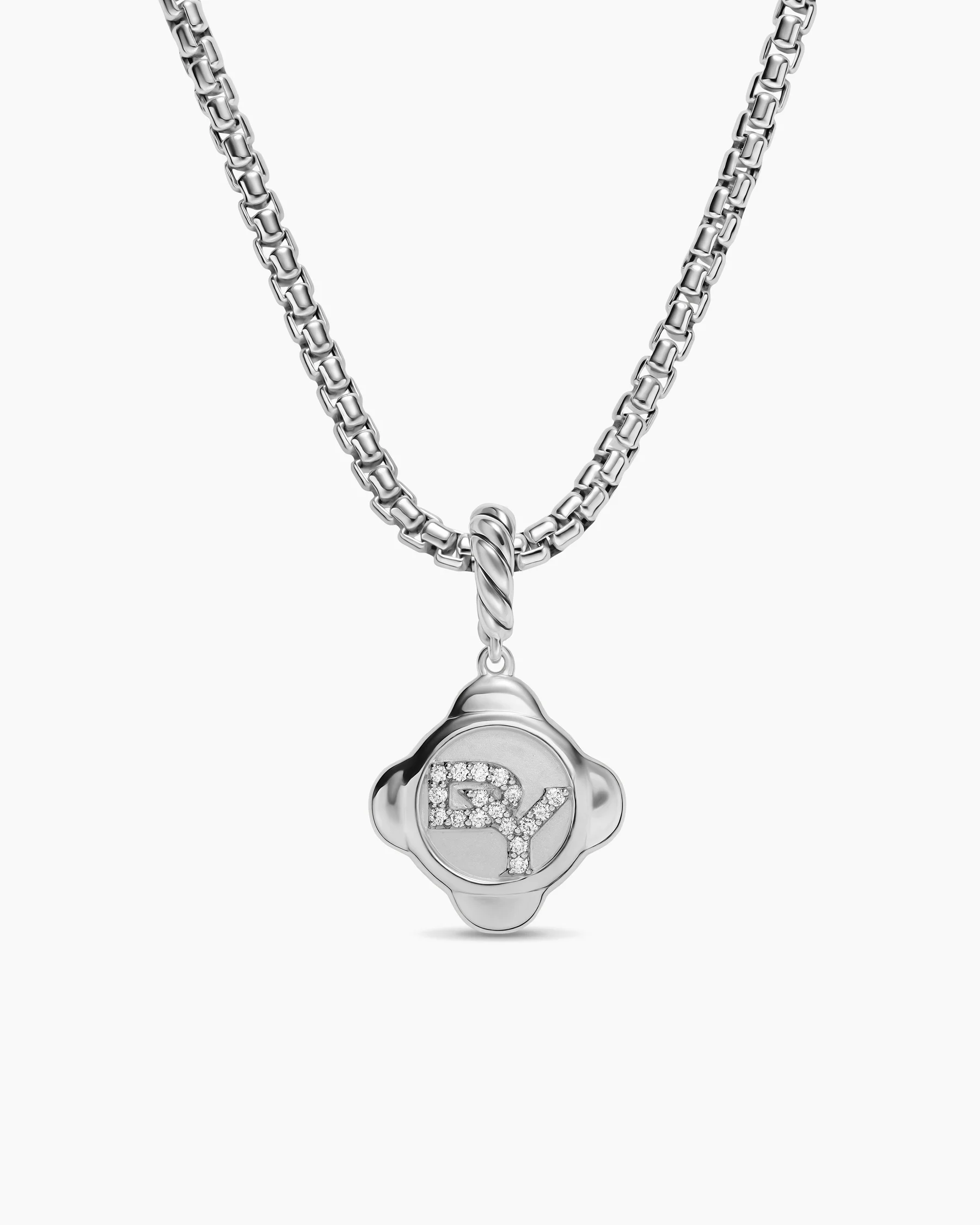 Cable Collectibles® DY Logo Amulet in 18K Yellow Gold with Diamonds, 13.7mm 19 Cable Collectibles® DY Logo Amulet in 18K Yellow Gold with Diamonds, 13.7mm