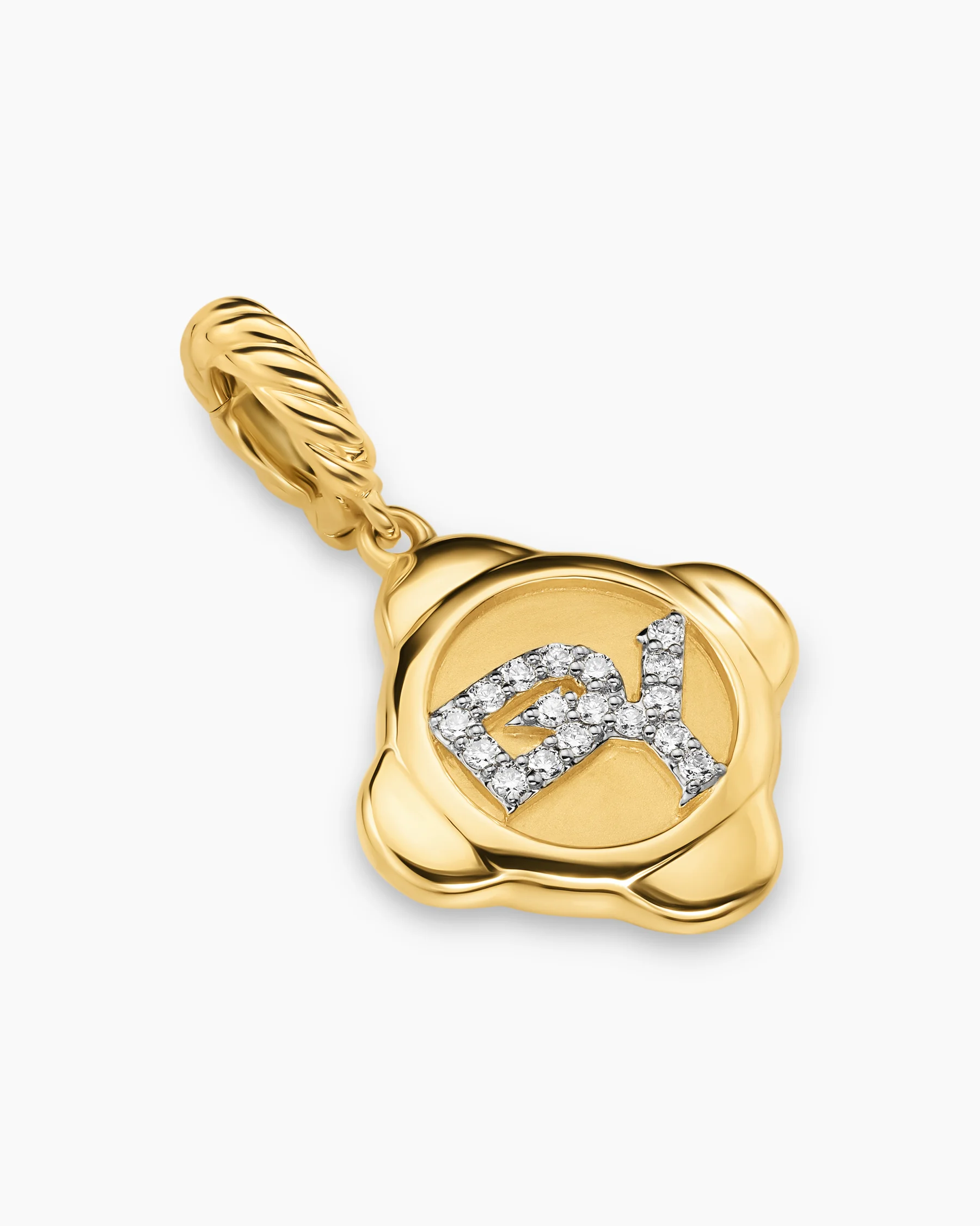 Cable Collectibles® DY Logo Amulet in Sterling Silver with Diamonds, 13.7mm 7 Cable Collectibles® DY Logo Amulet in Sterling Silver with Diamonds, 13.7mm